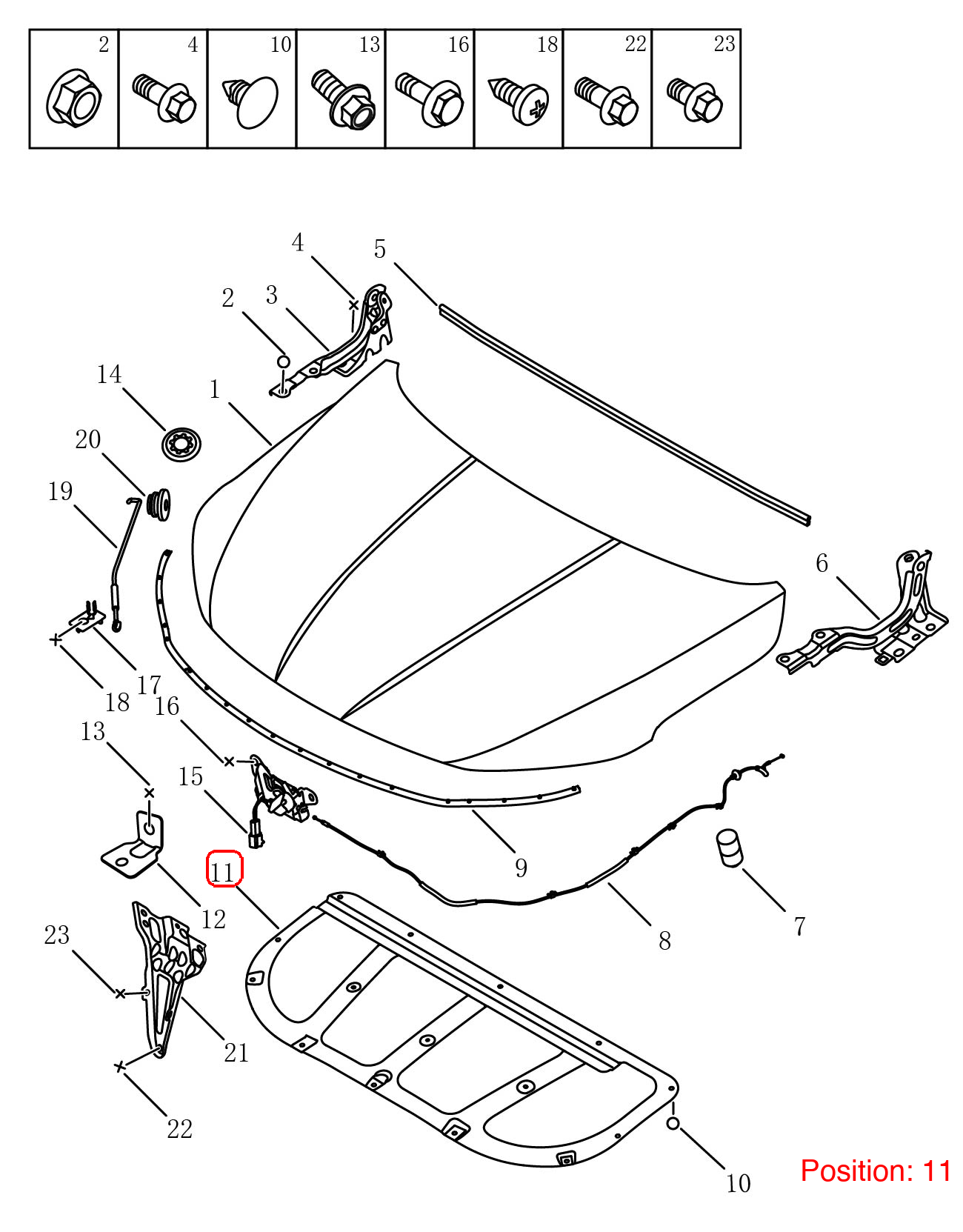 GEELY Hood heat insulation cotton OEM 5032038200 FOR Coolray 5032038200-GEELY_OEM