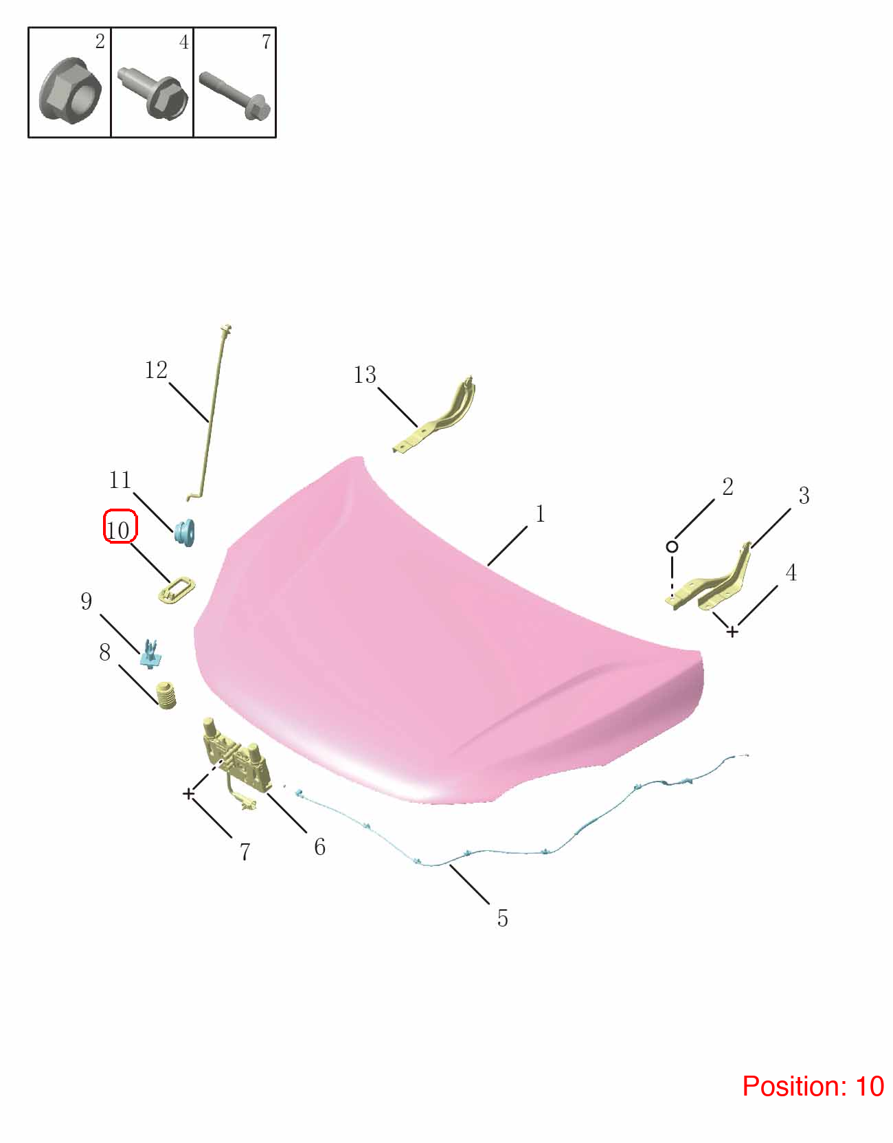 GEELY Bonnet/hood prop rod bracket OEM 5032040500 FOR Binrui Emgrand 5032040500-GEELY_OEM