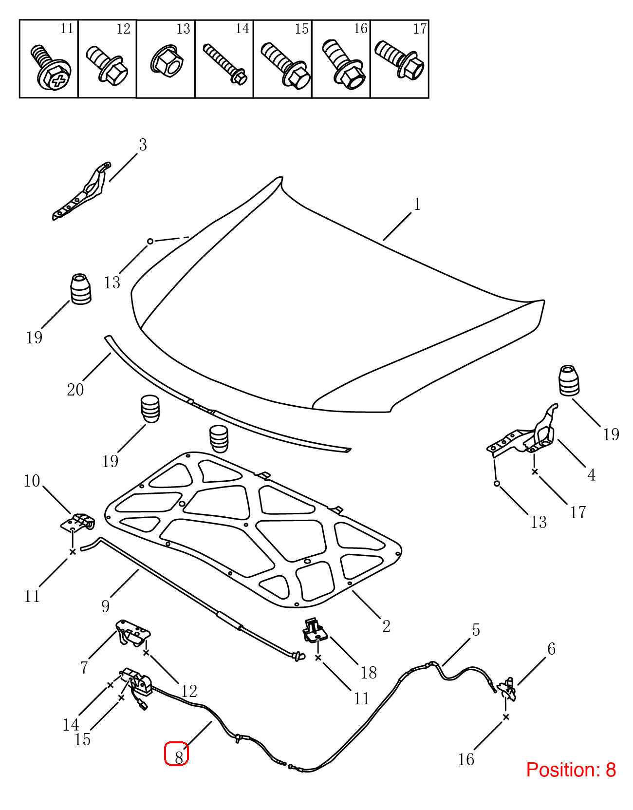 GEELY Hood lock OEM 5032553000 FOR Emgrand 5032553000-GEELY_OEM