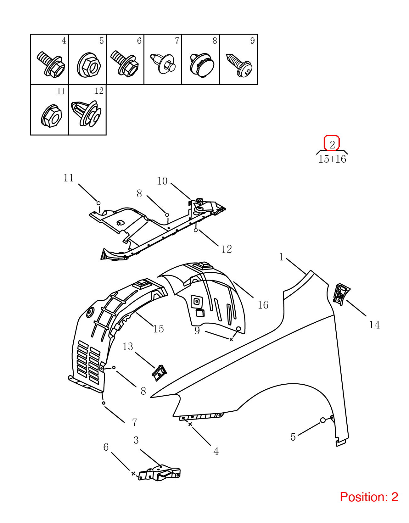 GEELY Fender Liner OEM 5035002600 FOR Emgrand 5035002600-GEELY_OEM