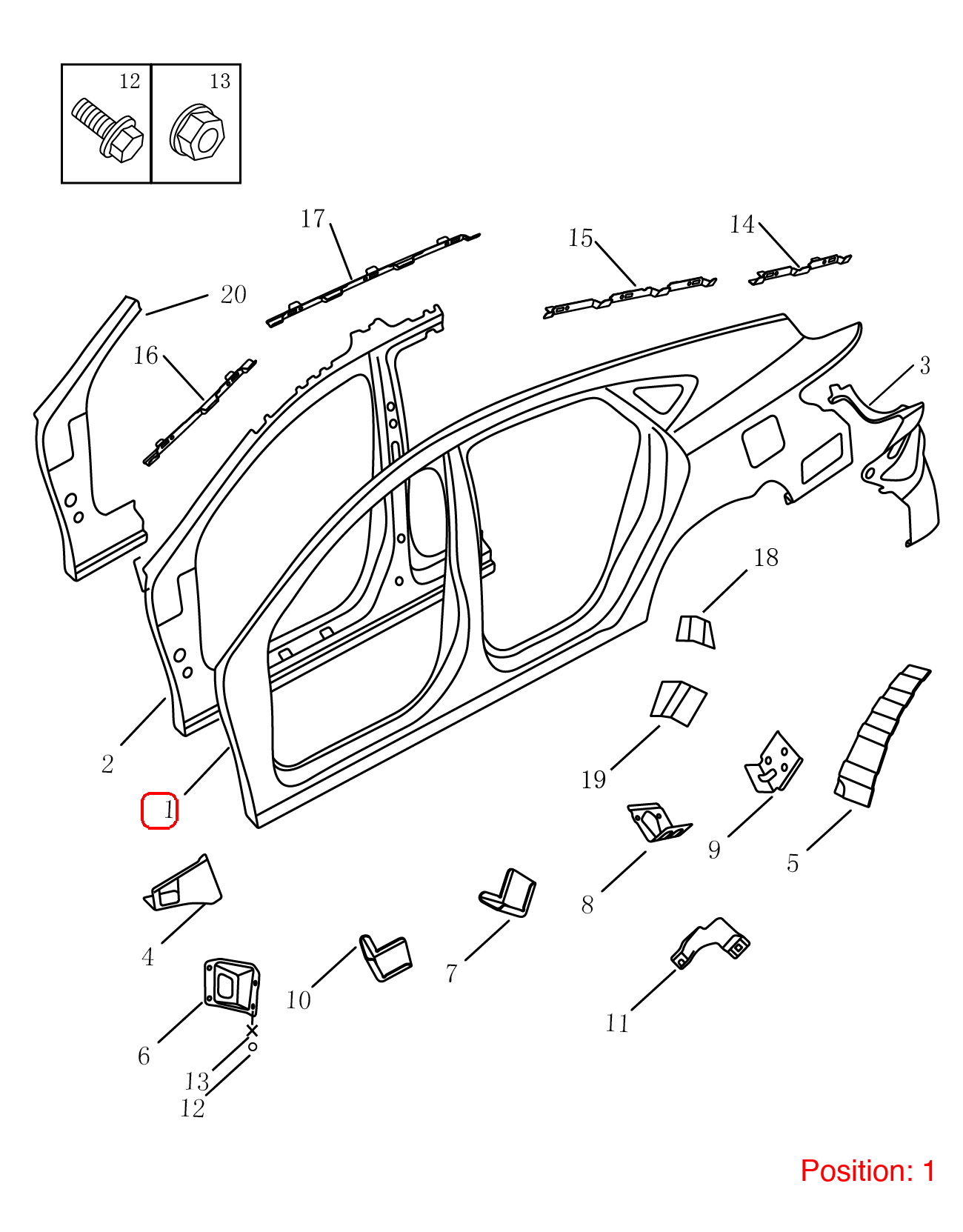 GEELY Side panel OEM 5038005200 FOR Emgrand 5038005200-GEELY_OEM