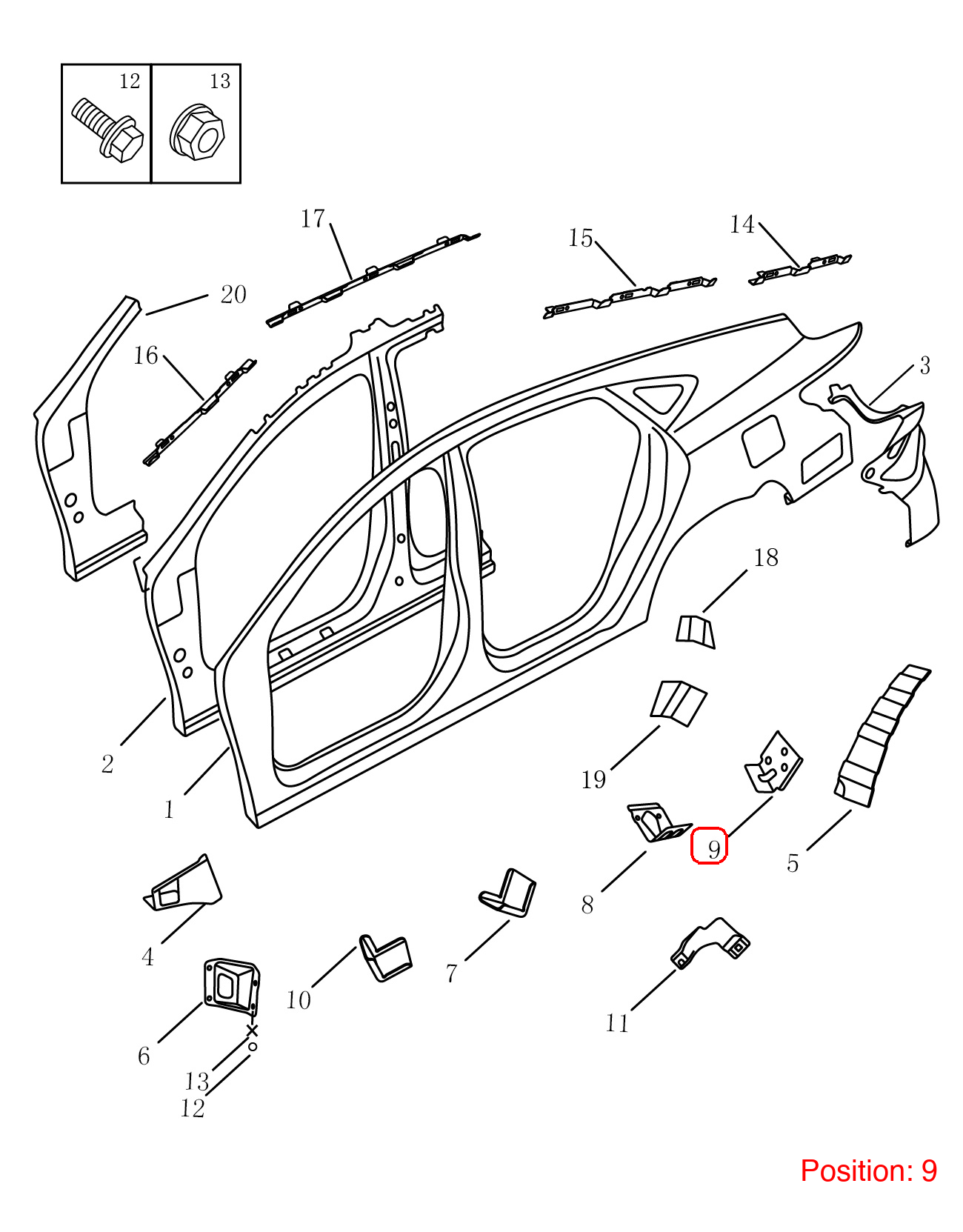 GEELY Bumper Cover Bracket OEM 5038006500 FOR Emgrand 5038006500-GEELY_OEM