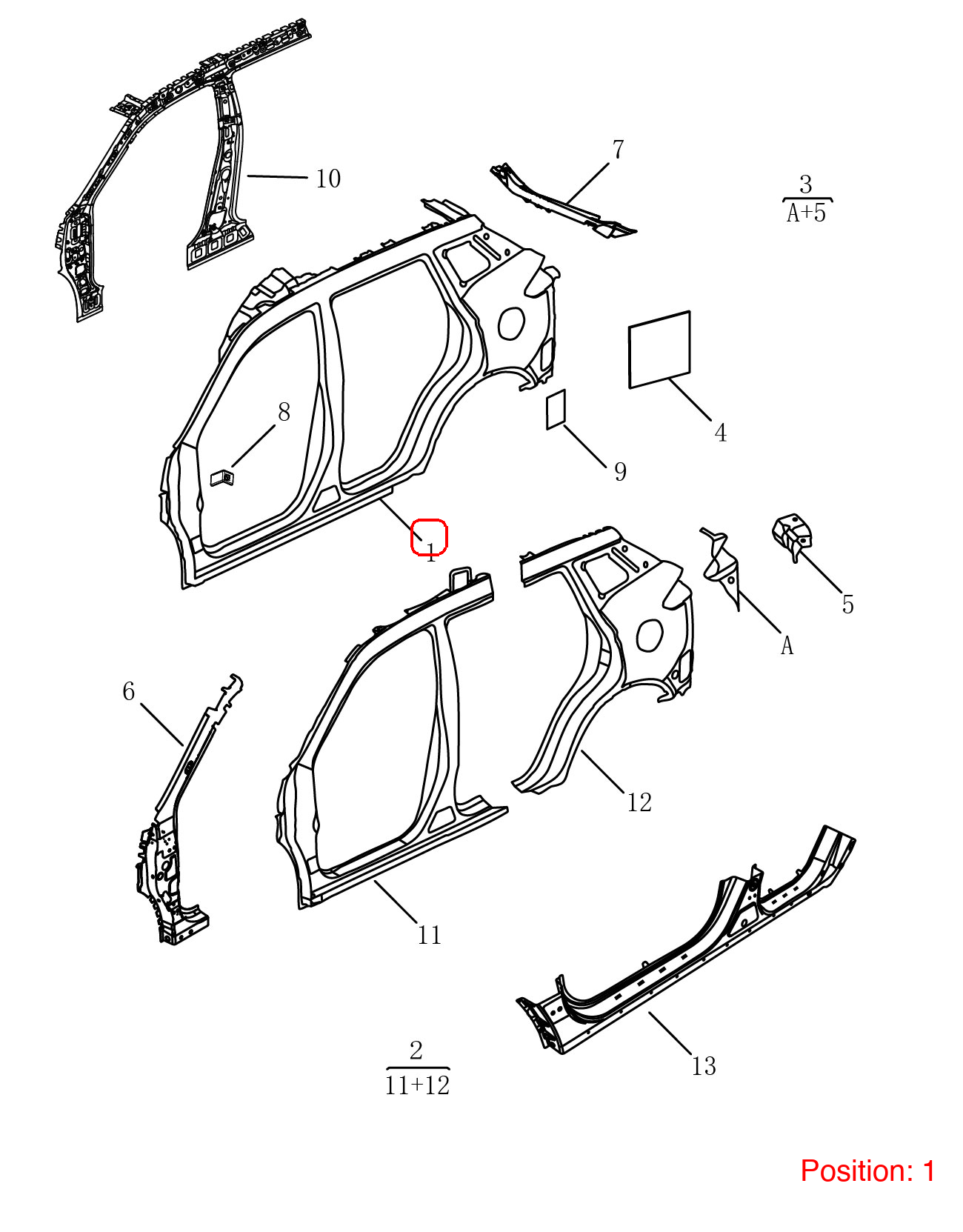 GEELY Side panel OEM 5038008800C15 FOR Emgrand 5038008800C15-GEELY_OEM