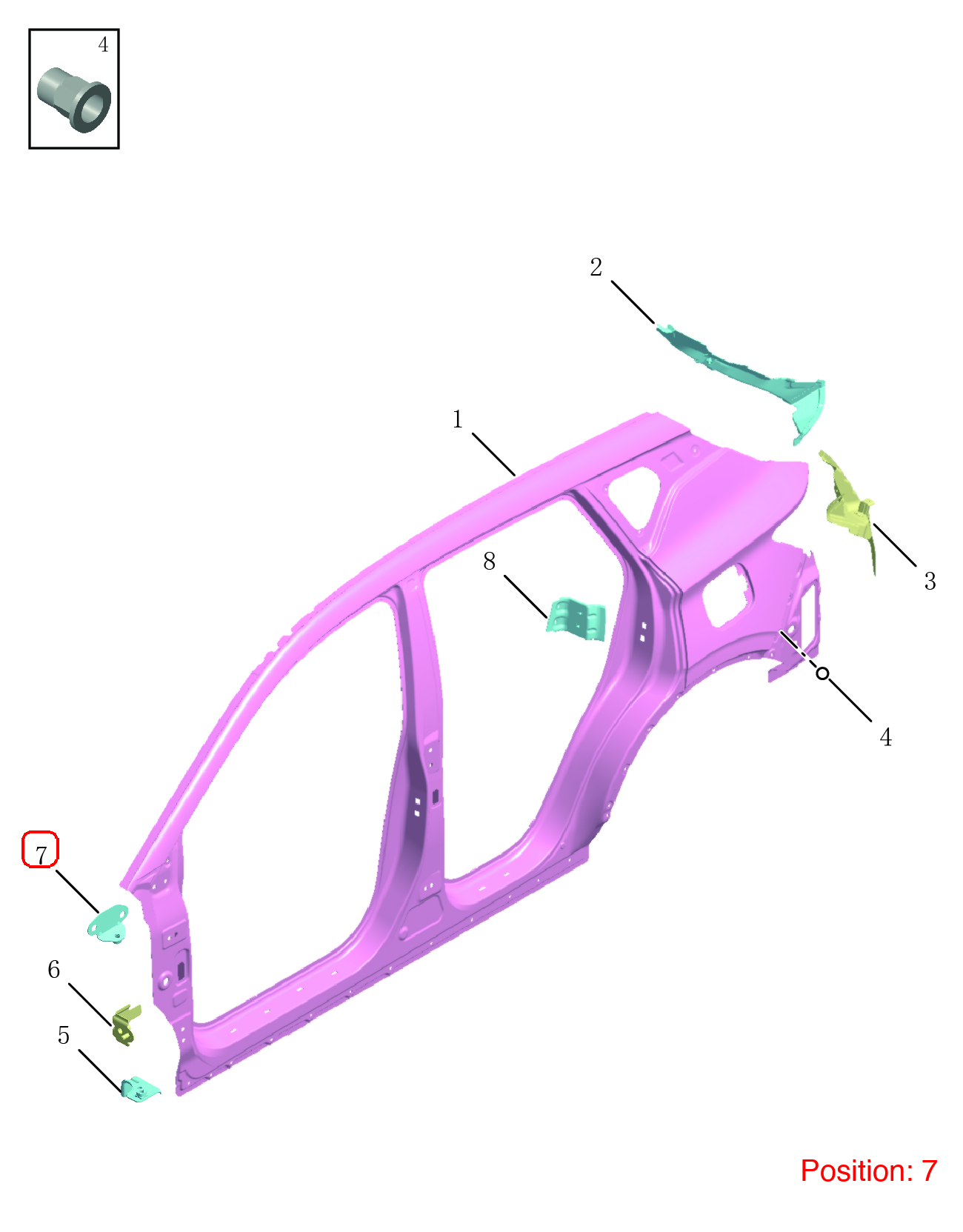 GEELY Fender Bracket OEM 5038059400C15 FOR Coolray 5038059400C15-GEELY_OEM