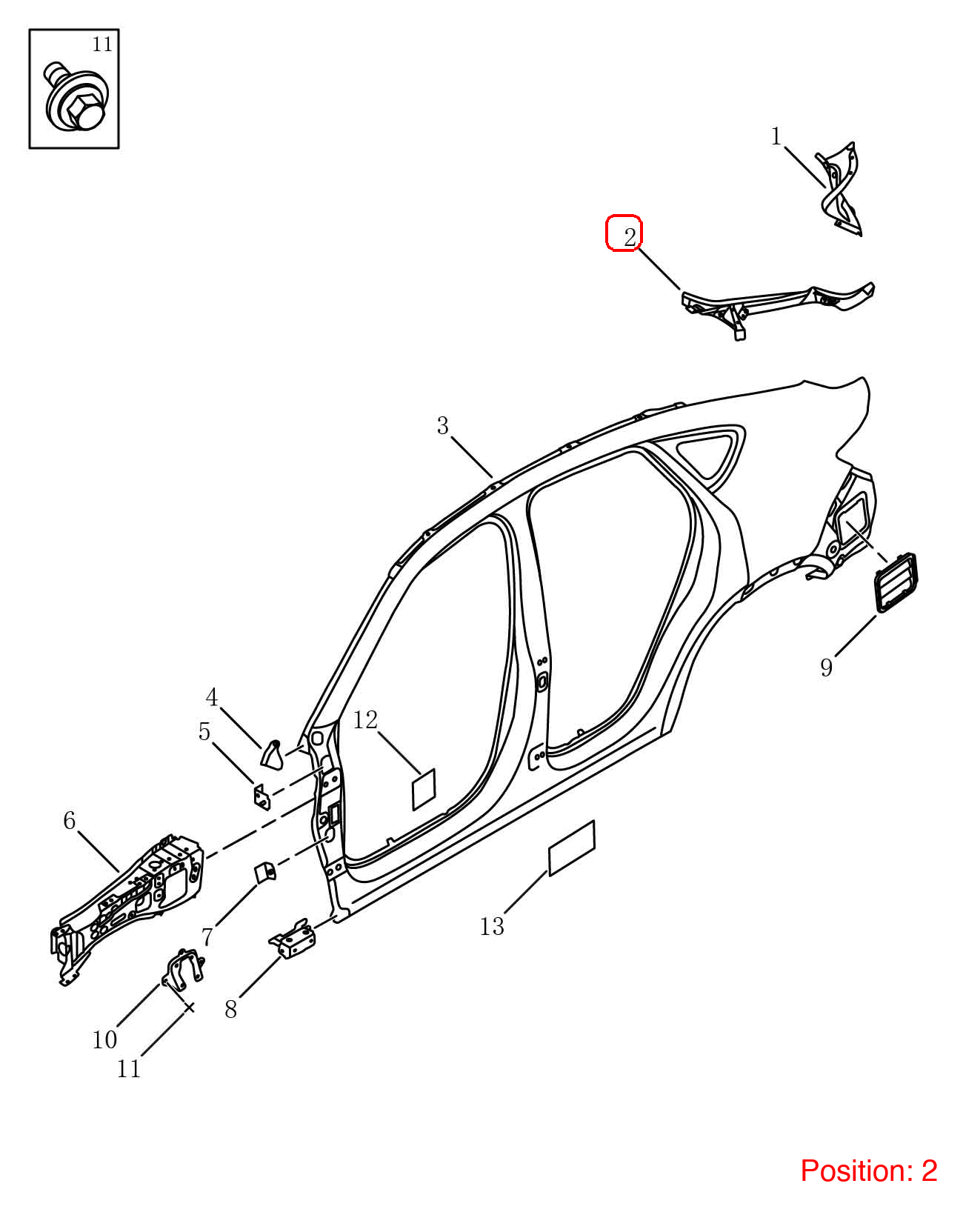 GEELY Tailgate water channel OEM 5038073400C15 FOR Tugella 5038073400C15-GEELY_OEM