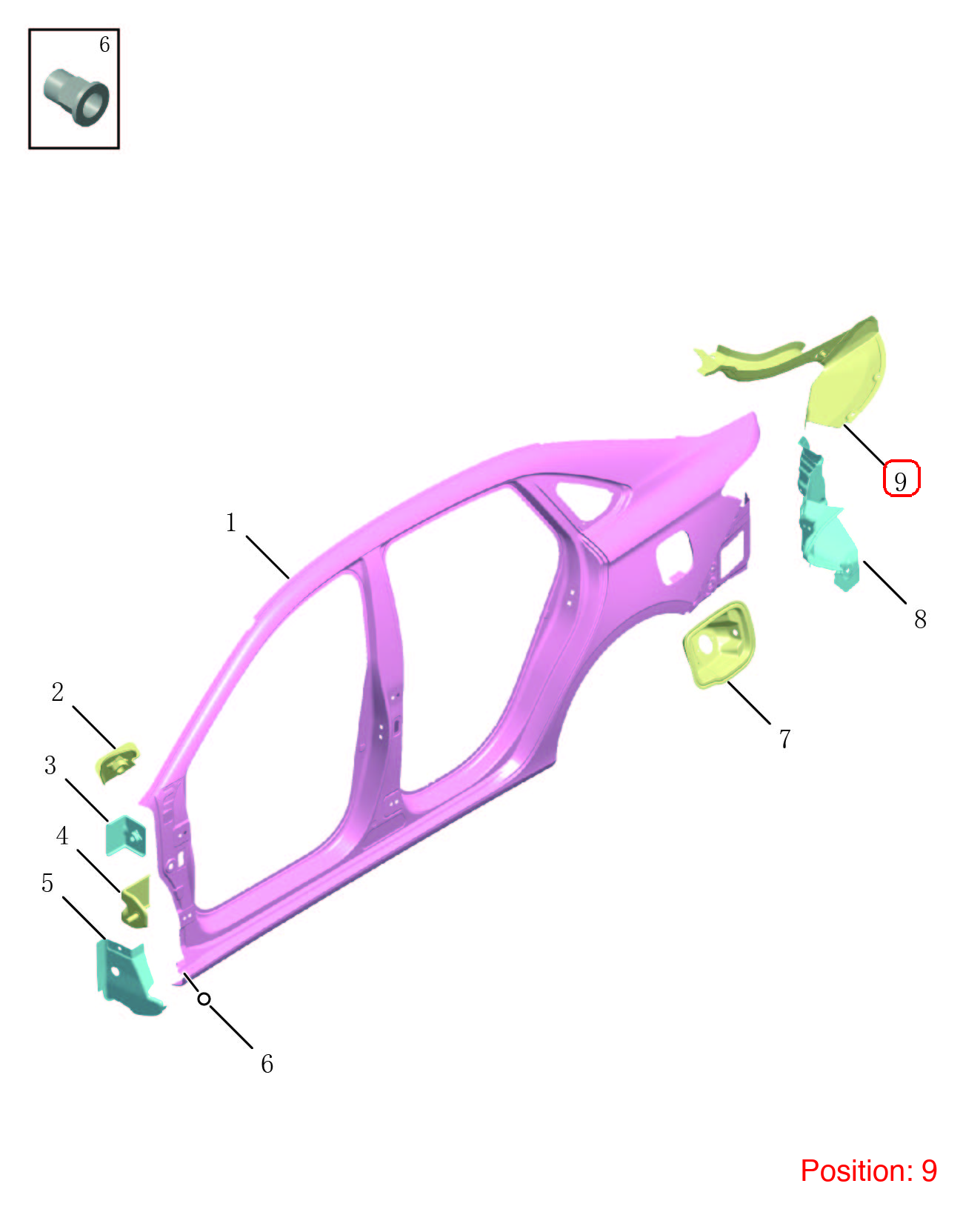 GEELY Tailgate water channel OEM 5038093500C15 FOR Emgrand 5038093500C15-GEELY_OEM