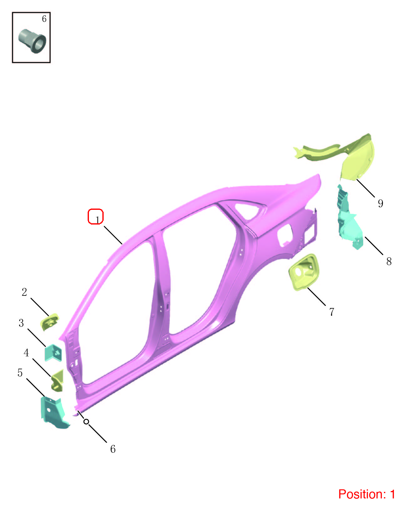 GEELY Side panel OEM 5038094000C15 FOR Emgrand 5038094000C15-GEELY_OEM