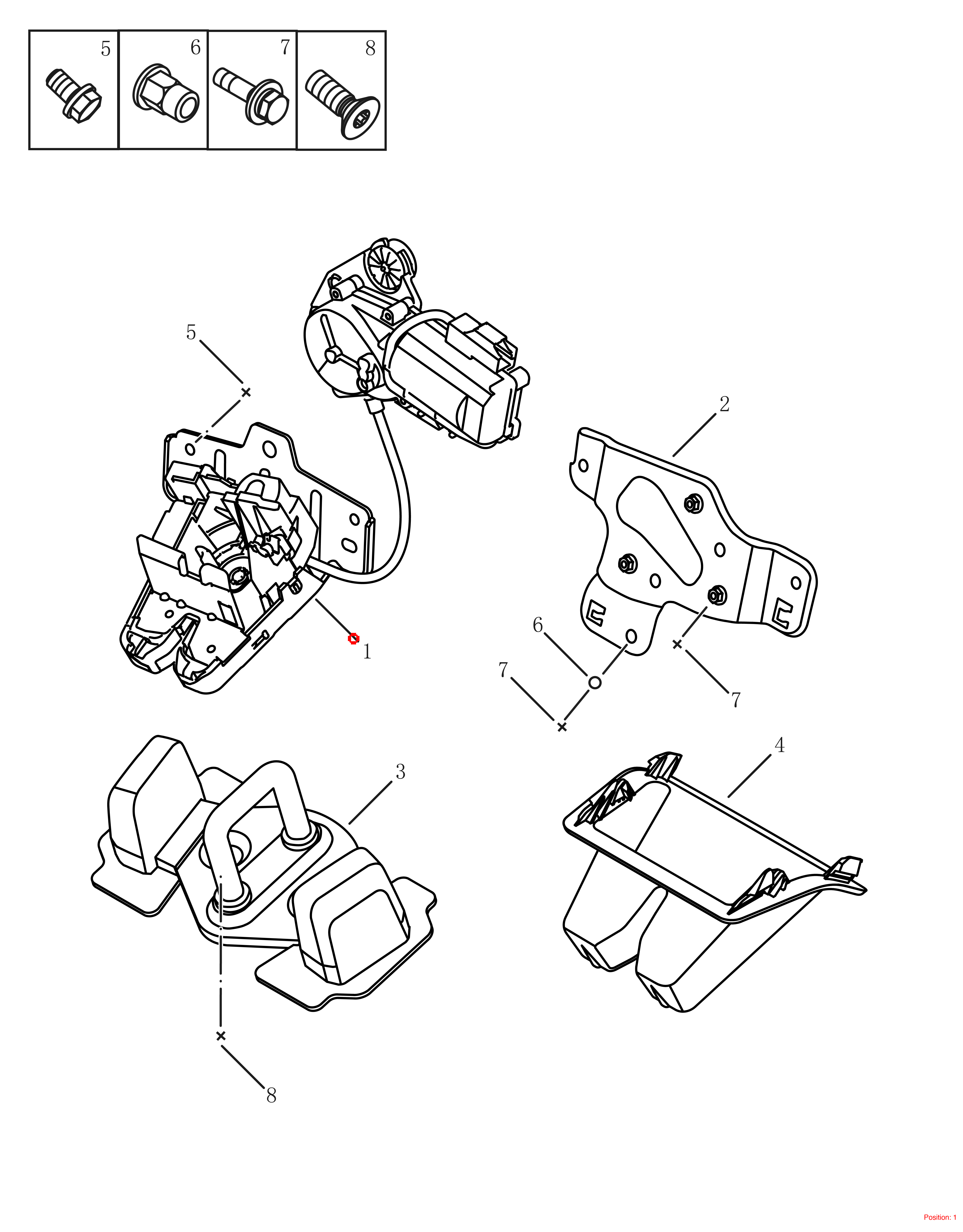 GEELY Trunk Lock Actuator OEM 5062027300 FOR Tugella 5062027300-GEELY_OEM