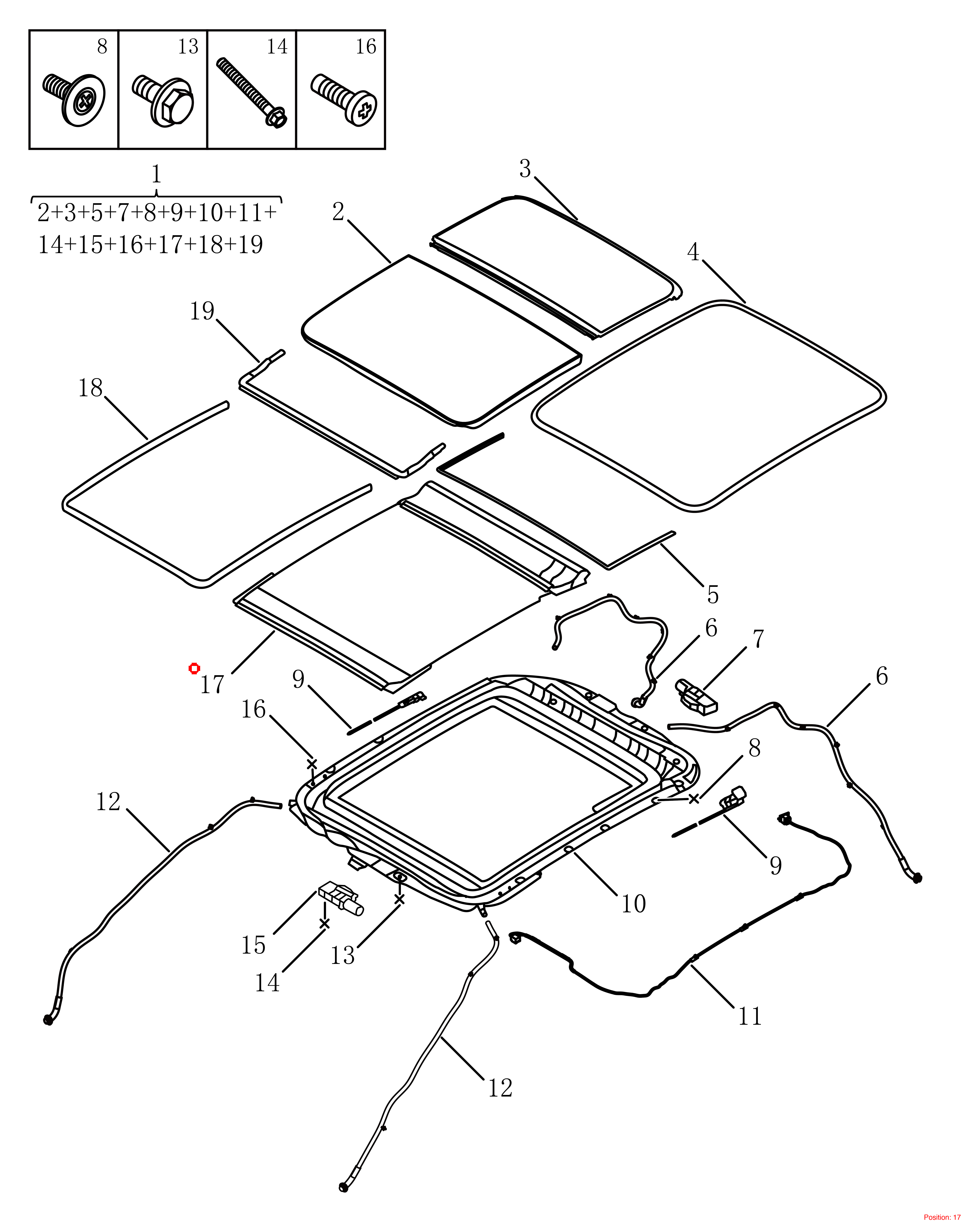 GEELY Sunroof sunshade OEM 5072033200724 FOR Coolray 5072033200724-GEELY_OEM
