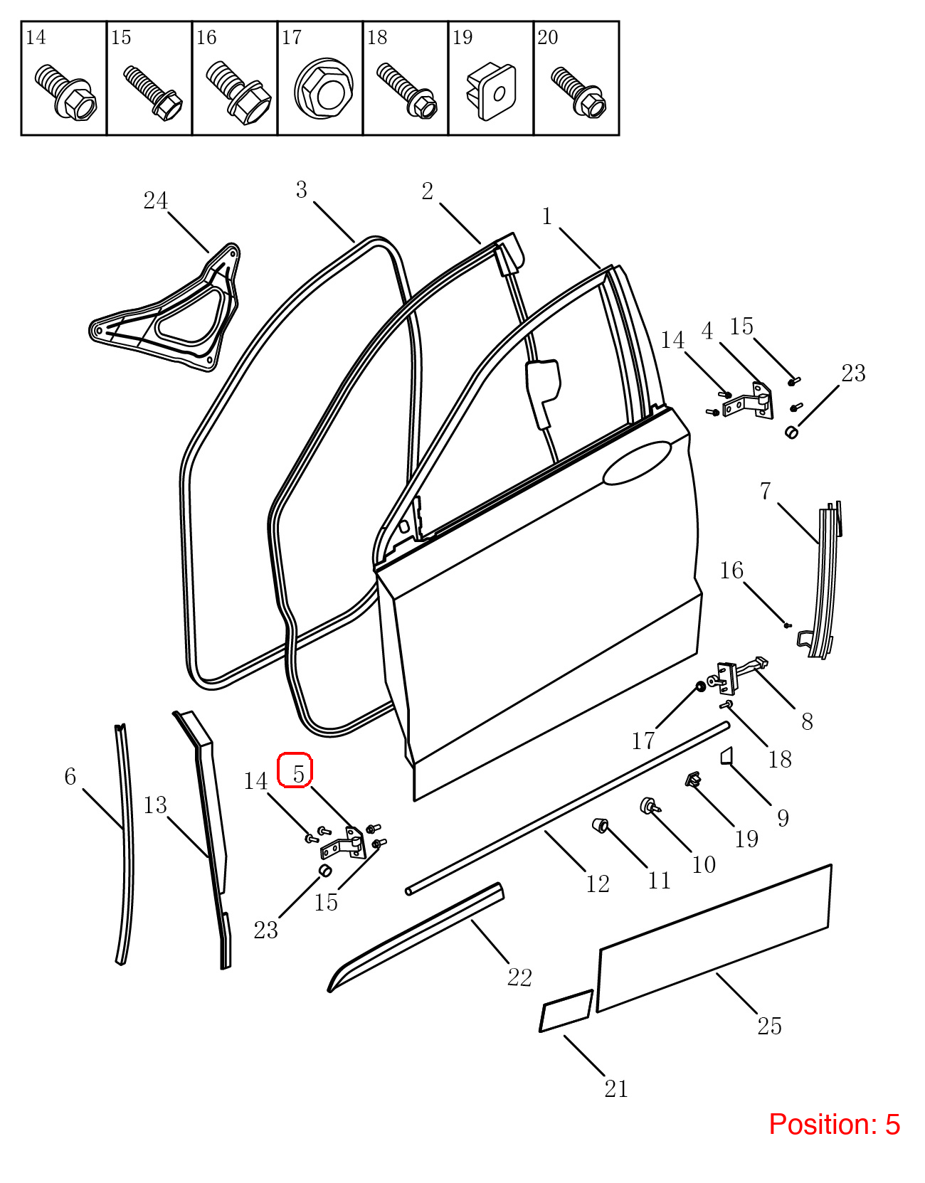 GEELY Door hinge OEM 5075002300 FOR Emgrand 5075002300-GEELY_OEM