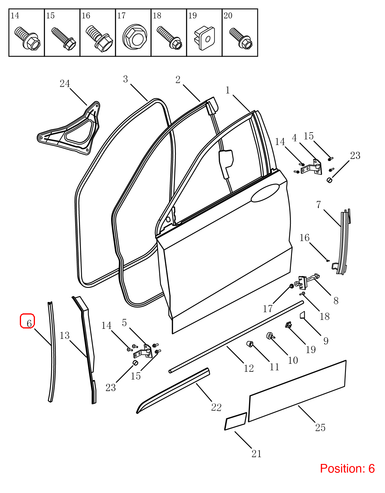 GEELY Door glass guide rail OEM 5075002400 FOR Emgrand 5075002400-GEELY_OEM