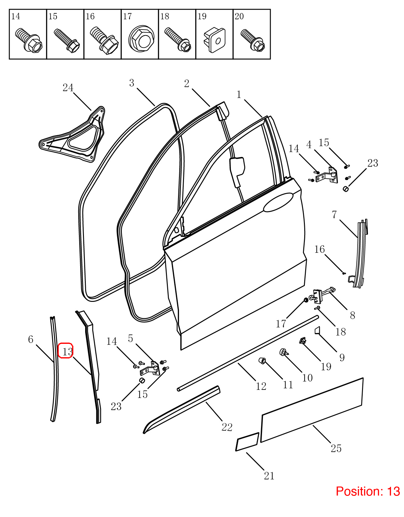 GEELY Door Seal OEM 5075003300 FOR Emgrand 5075003300-GEELY_OEM