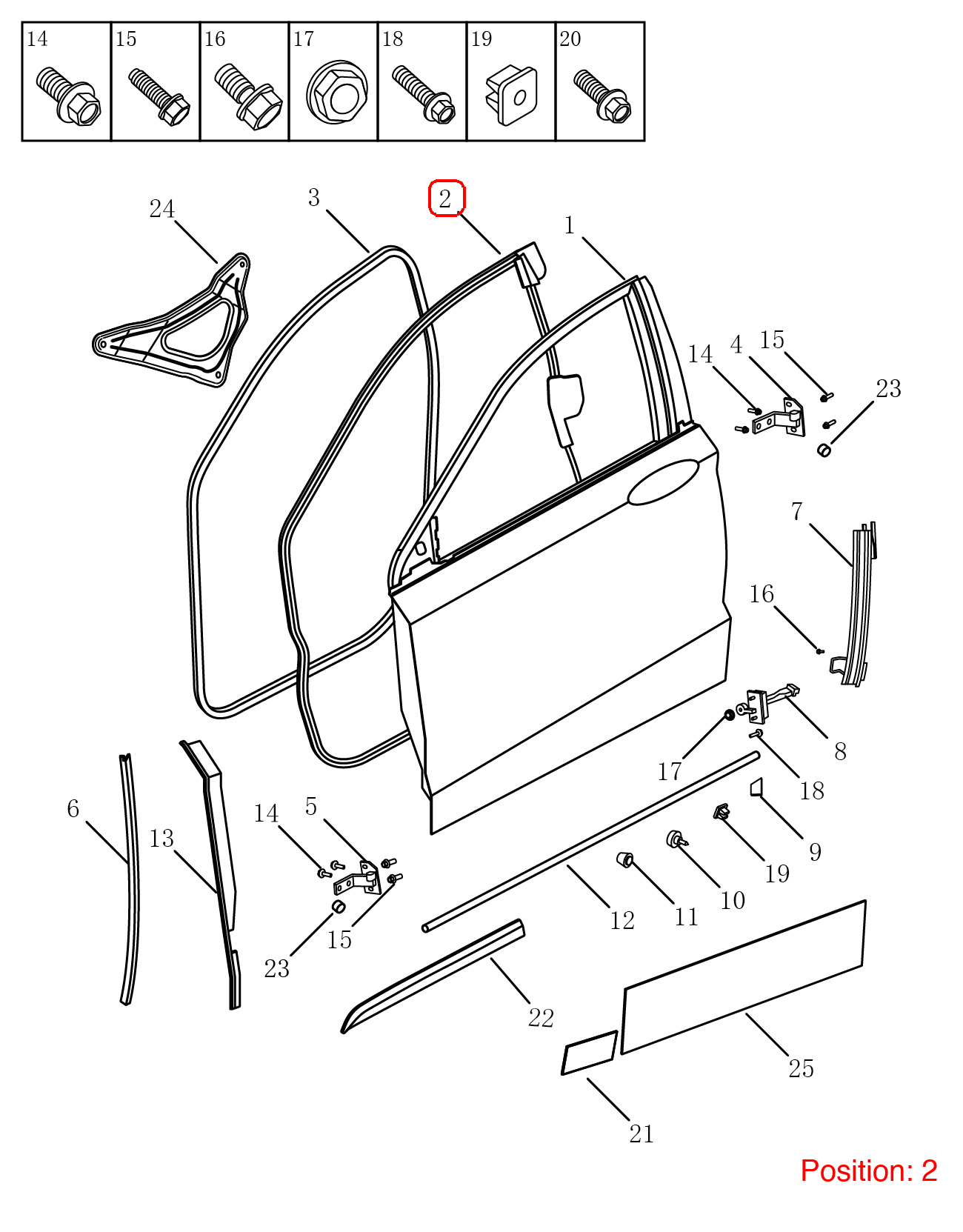 GEELY Door weatherstrip OEM 5075006500 FOR Emgrand 5075006500-GEELY_OEM