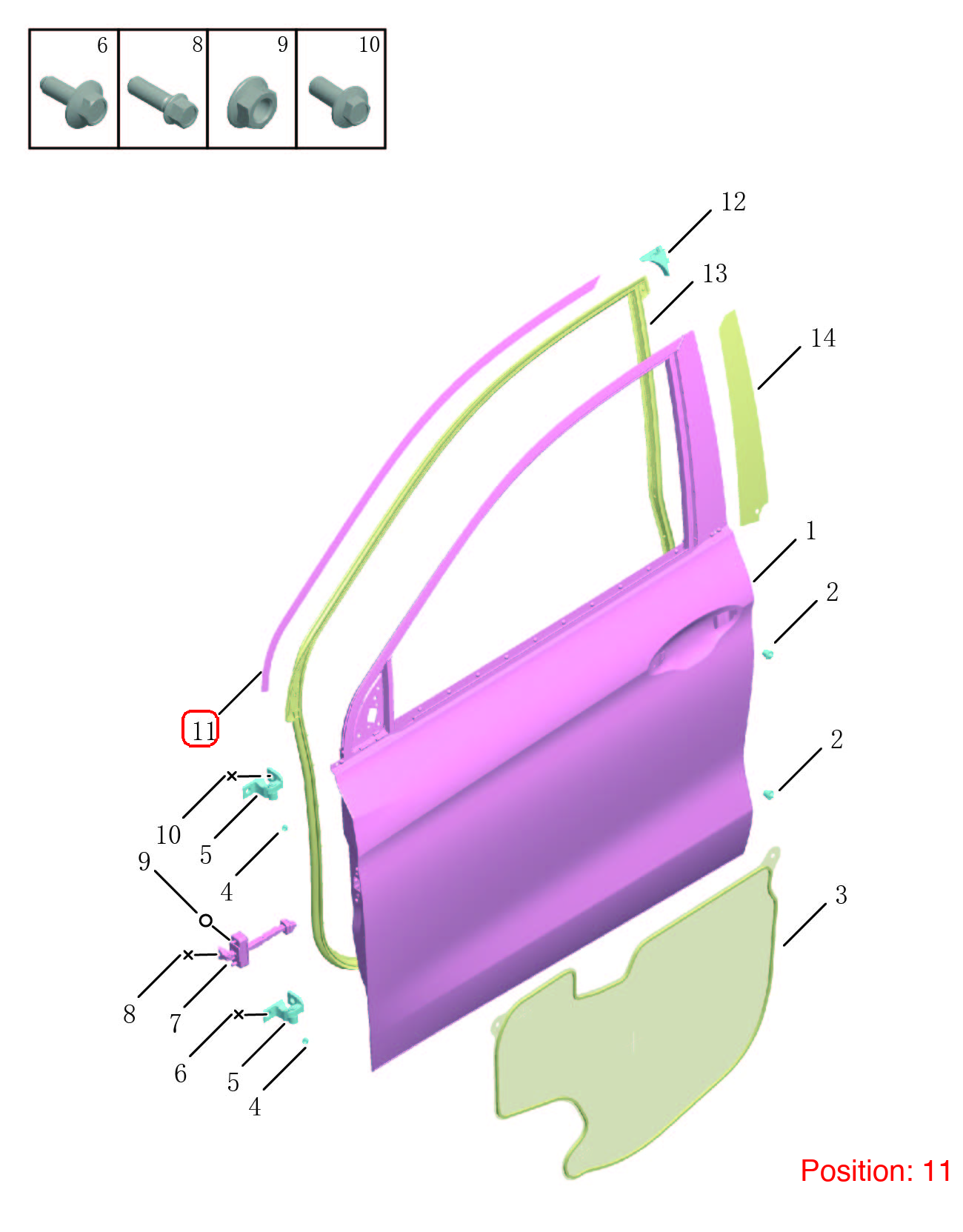 GEELY Door sticker OEM 5075034400 FOR Binrui 5075034400-GEELY_OEM