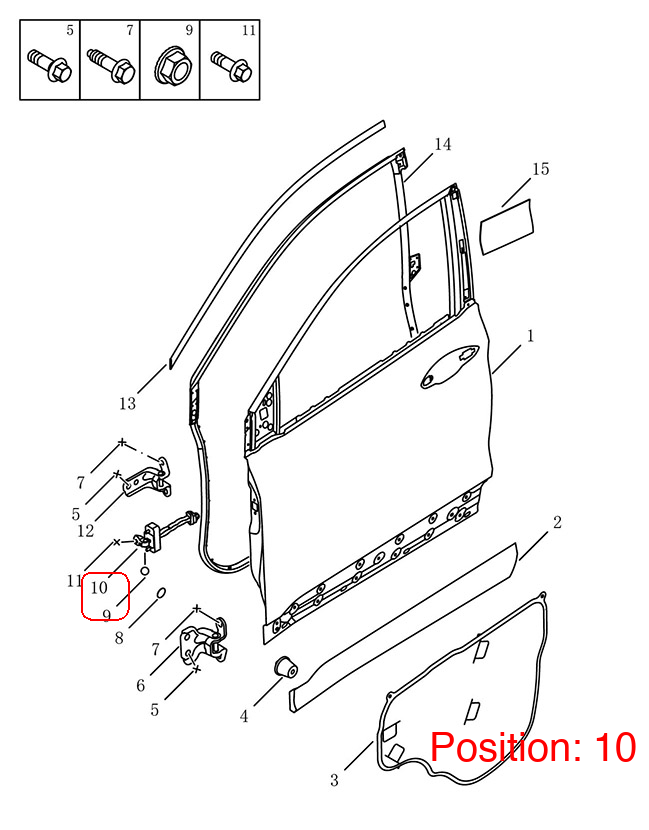 GEELY Door Brake OEM 5075037400 FOR Coolray 5075037400-GEELY_OEM