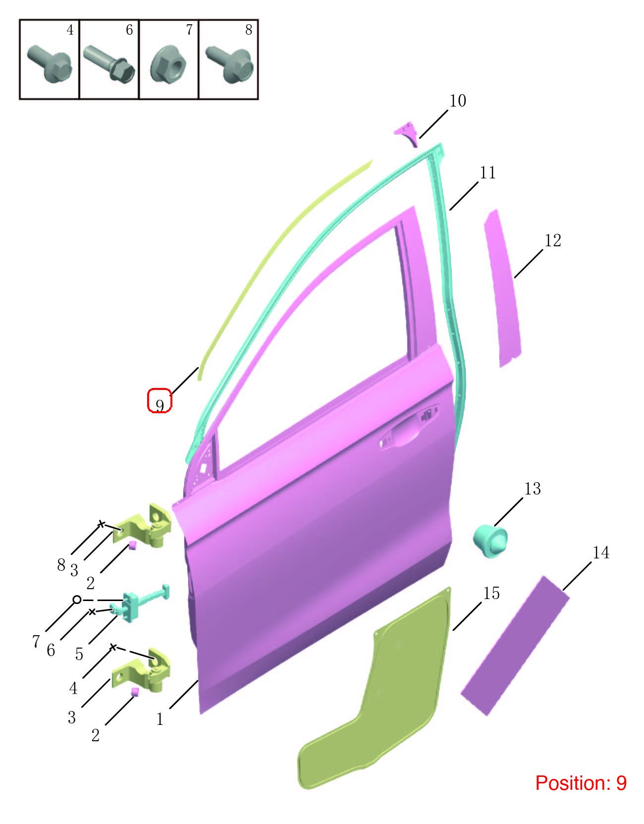 GEELY Door sticker OEM 5075080800 FOR Emgrand 5075080800-GEELY_OEM