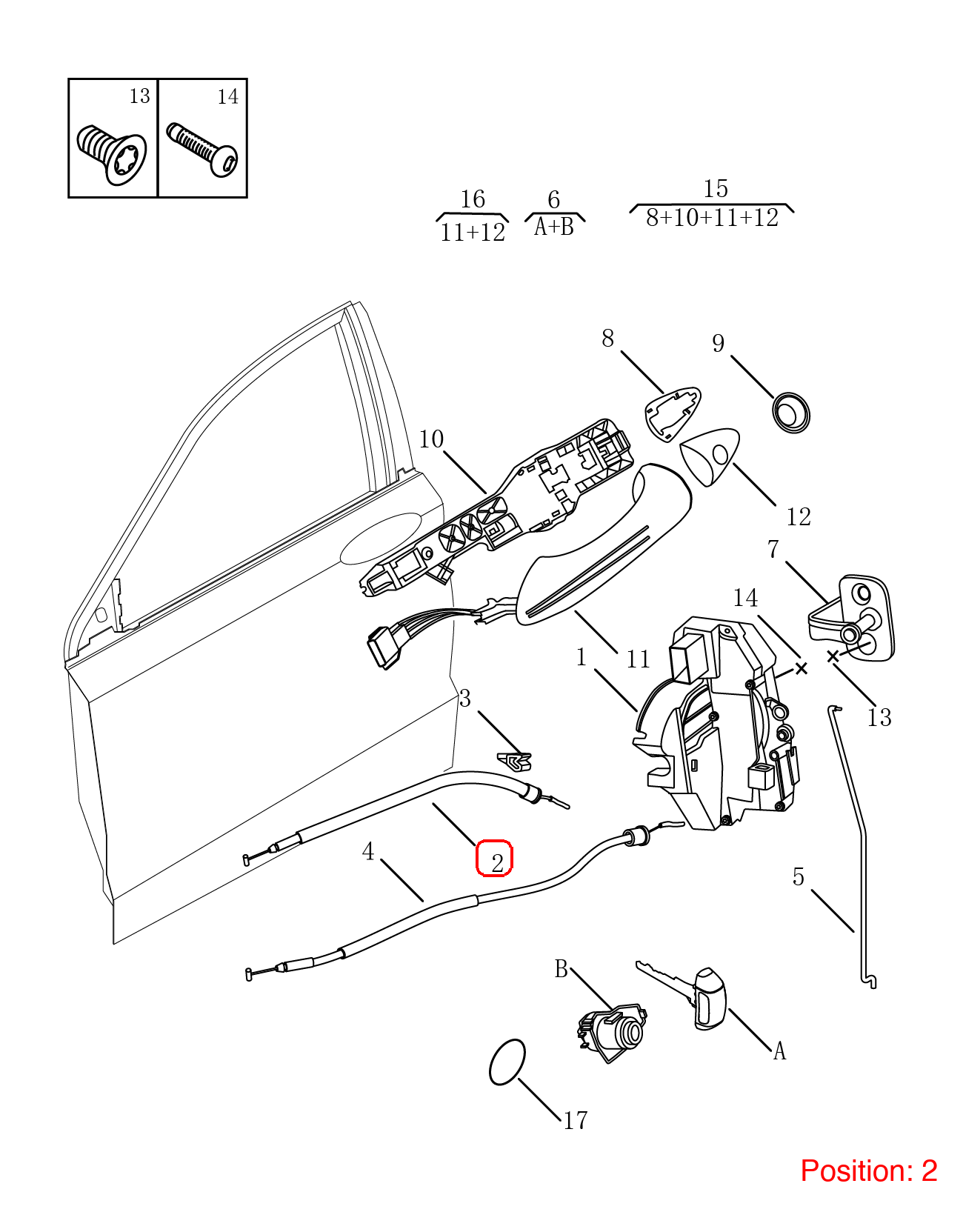 GEELY Door lock mechanism pull wire OEM 5077003400 FOR Emgrand 5077003400-GEELY_OEM