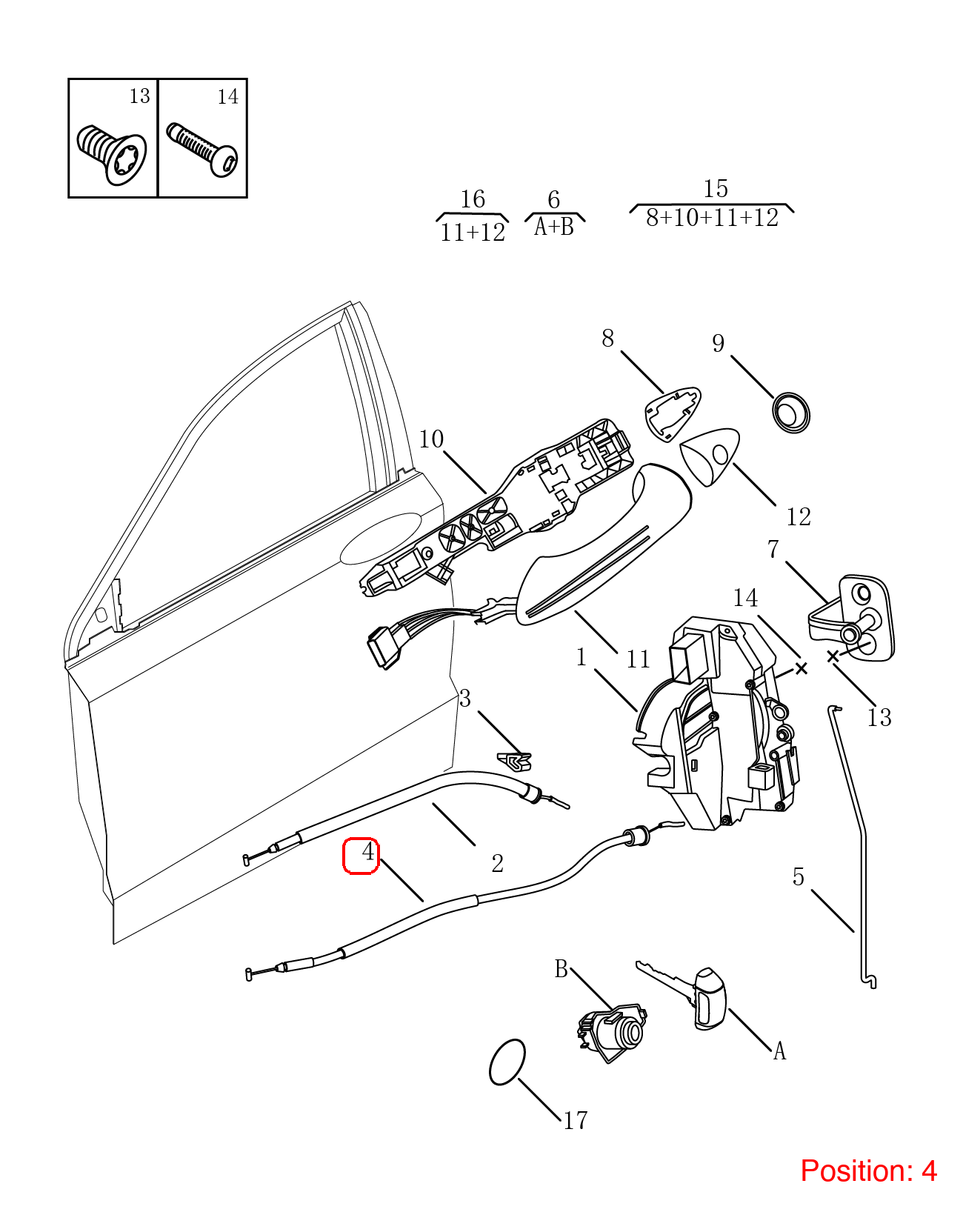 GEELY Door lock mechanism pull wire OEM 5077005000 FOR Emgrand 5077005000-GEELY_OEM