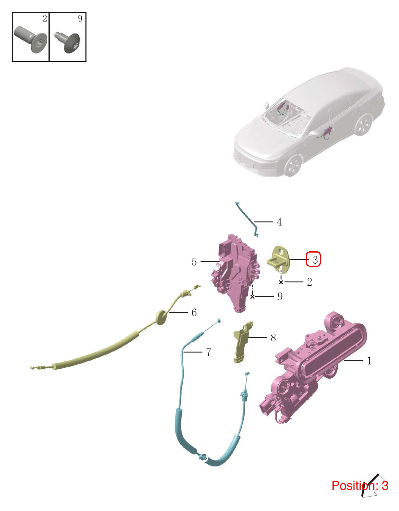 GEELY Door lock clip OEM 5077039600 FOR Emgrand OKAVANGO Coolray 5077039600-GEELY_OEM