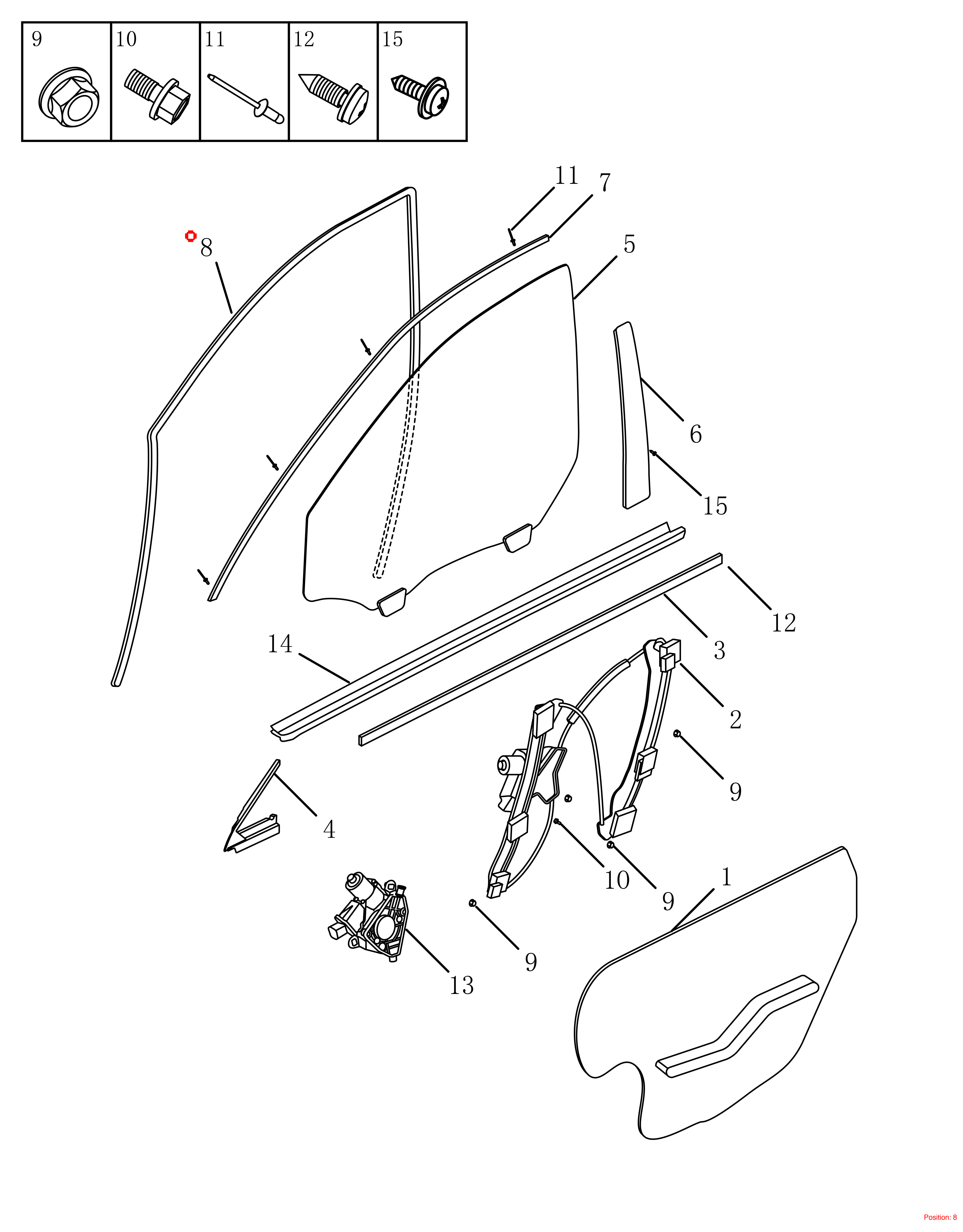 GEELY Door glass lift rubber strip OEM 5079004800 FOR Emgrand 5079004800-GEELY_OEM