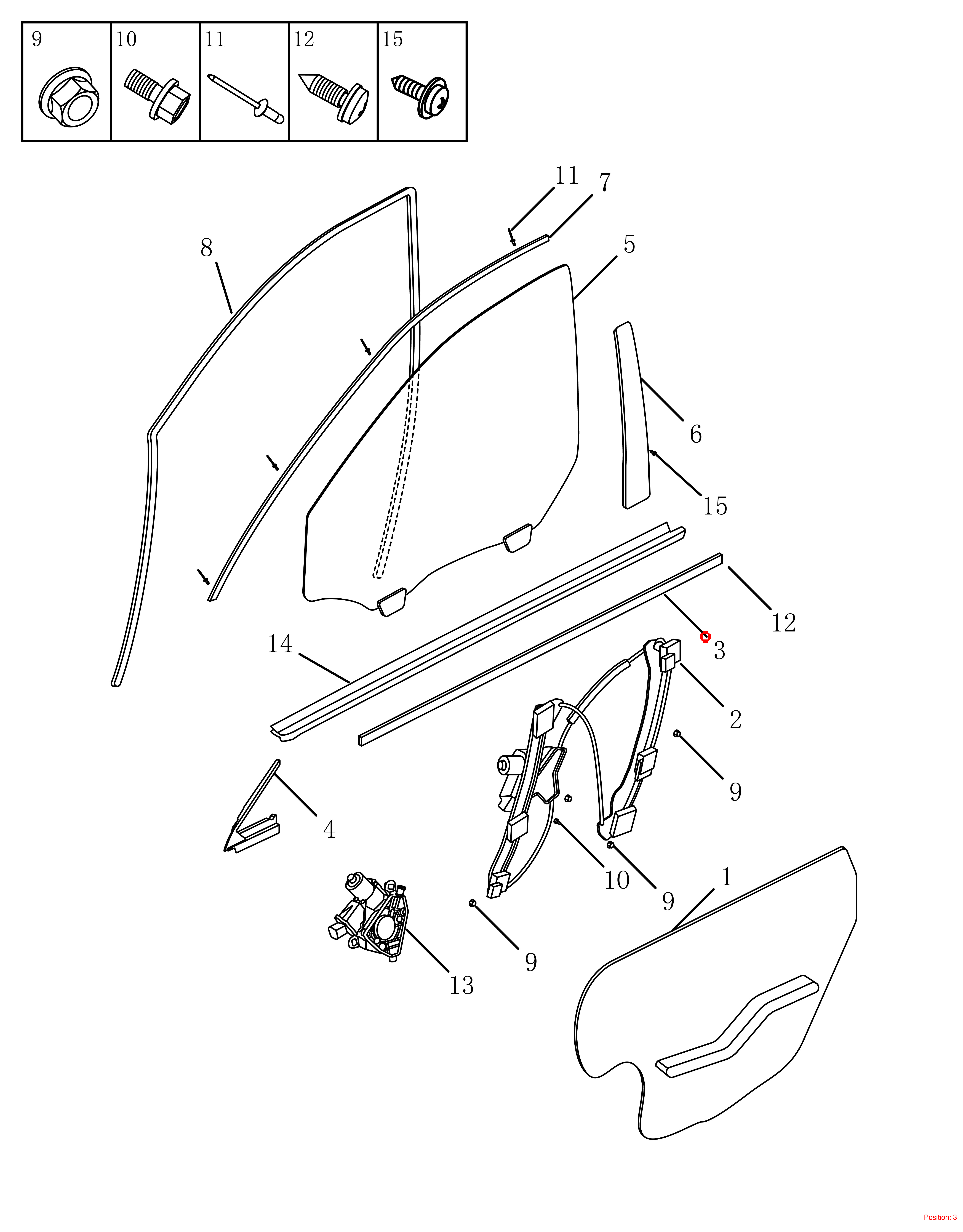 GEELY Door glass pressure strip OEM 5079040100 FOR Emgrand 5079040100-GEELY_OEM