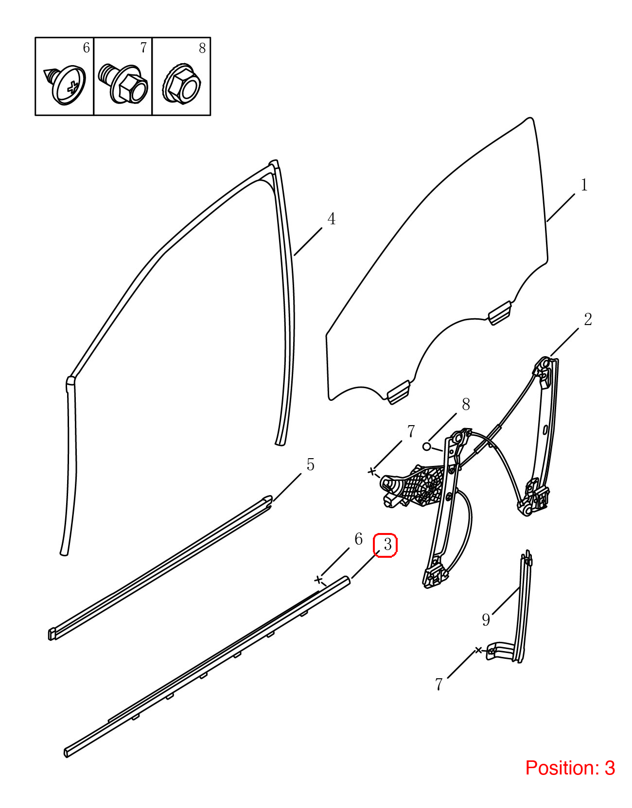 GEELY Door glass pressure strip OEM 5079048200 FOR Binrui 5079048200-GEELY_OEM