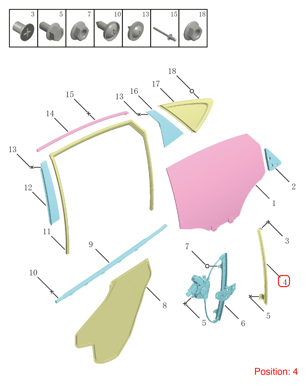 GEELY Door glass guide rail OEM 5081003300 FOR Emgrand 5081003300-GEELY_OEM