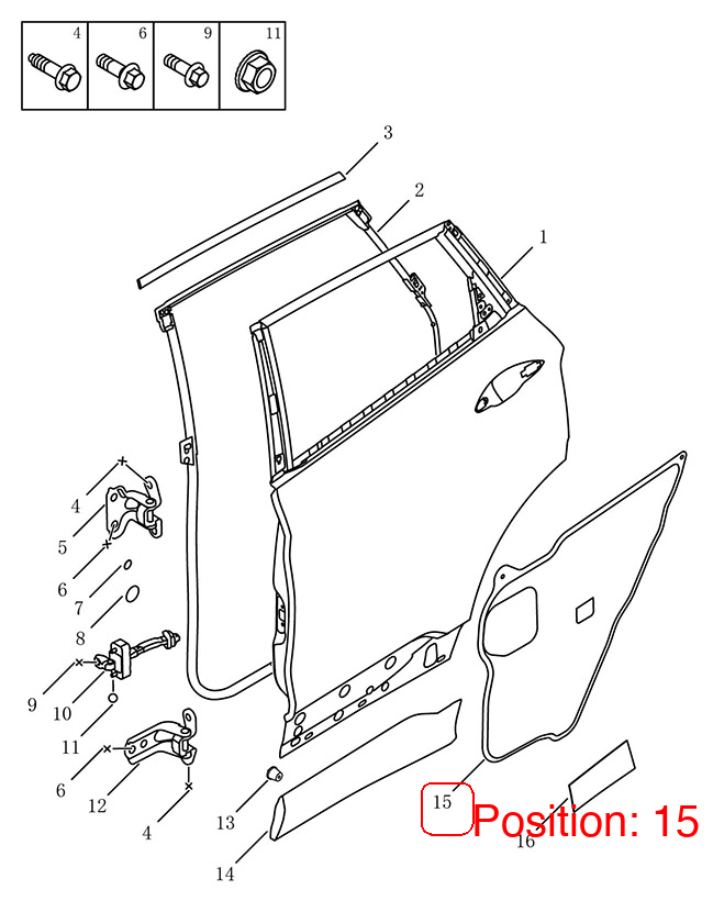 GEELY Door sound insulation pad OEM 5081039200 FOR Coolray 5081039200-GEELY_OEM