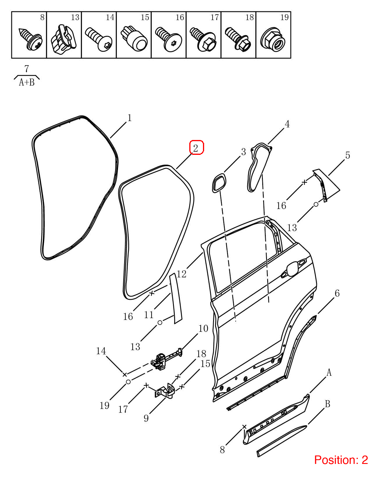GEELY Door frame weatherstrip OEM 5081046800 FOR Tugella 5081046800-GEELY_OEM
