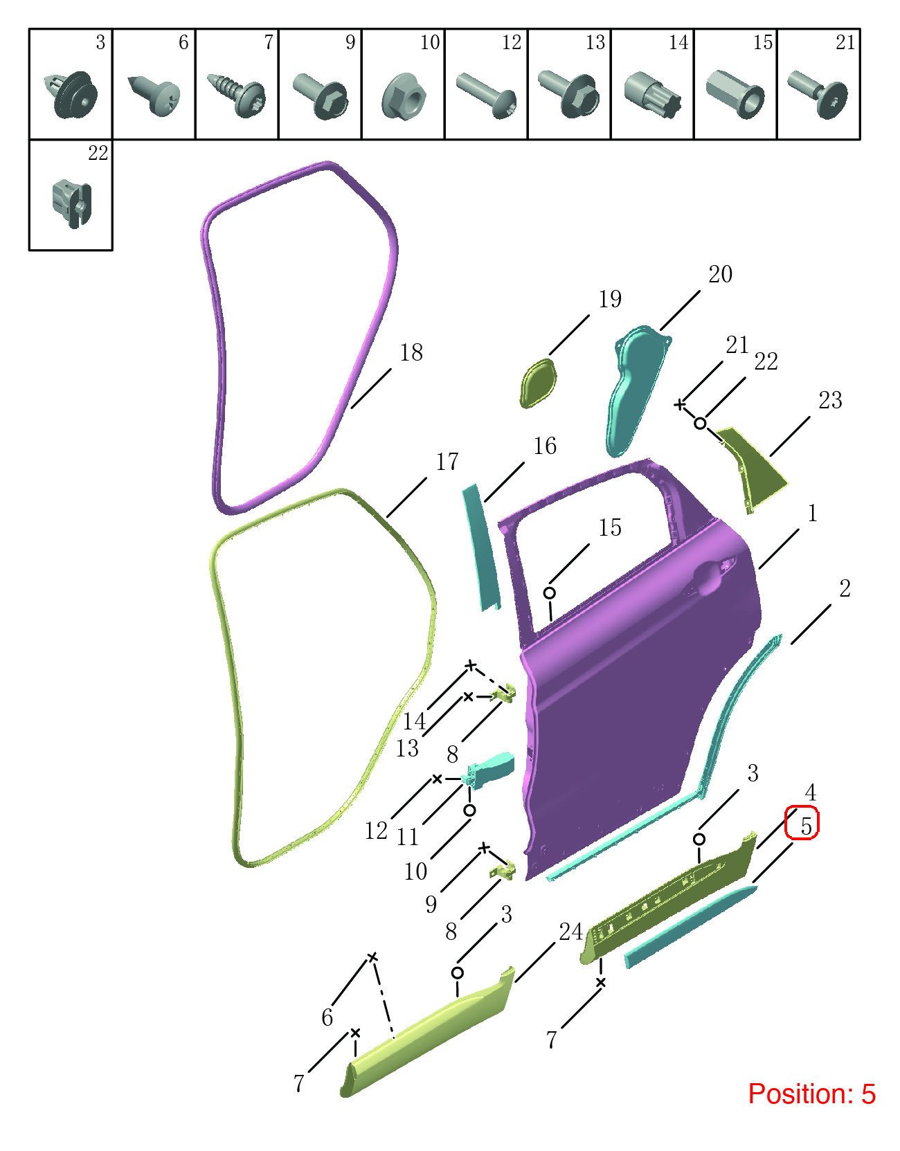 GEELY Door Strip OEM 5081050000 FOR Tugella 5081050000-GEELY_OEM