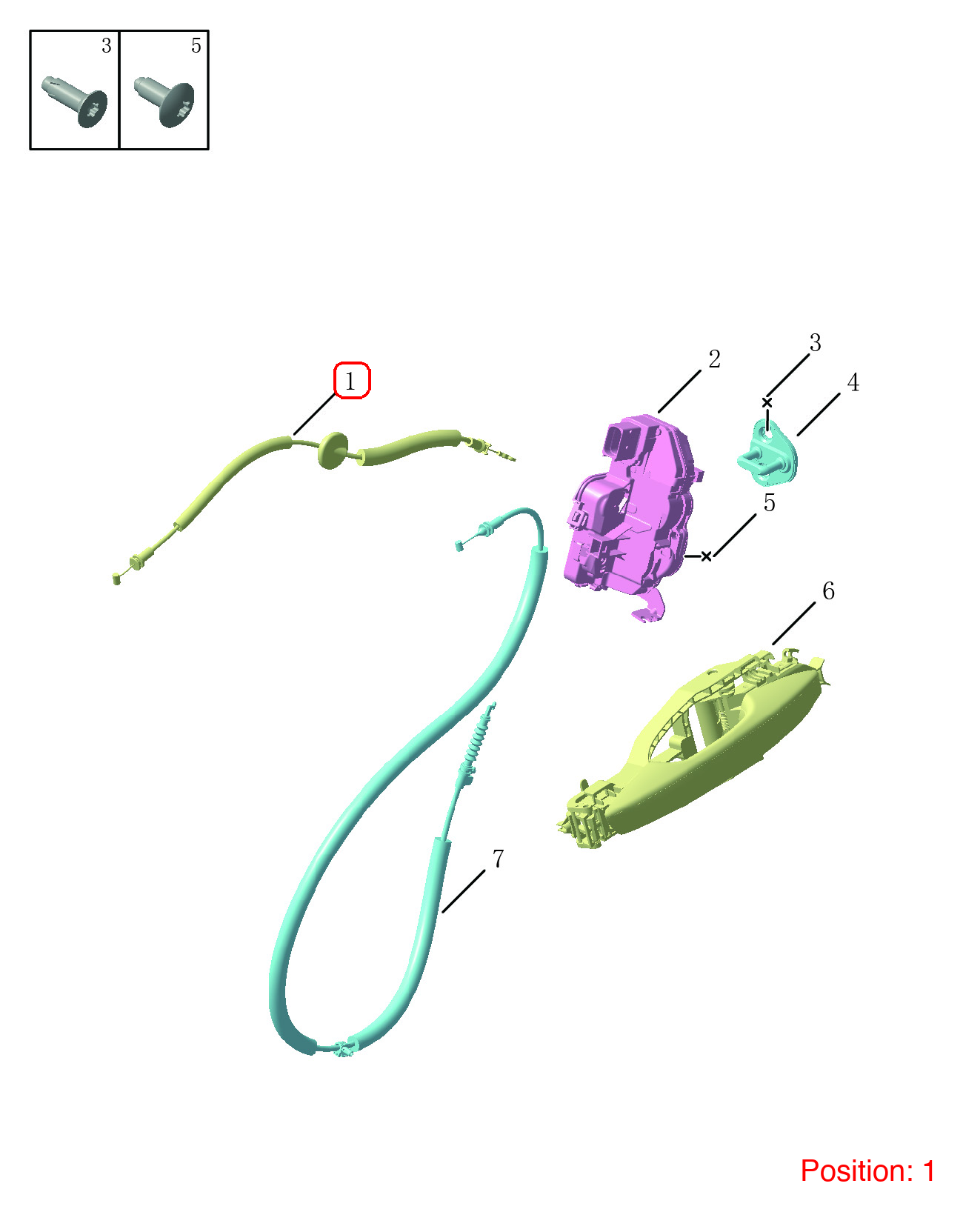 GEELY Door lock mechanism pull wire OEM 5083029600 FOR Tugella 5083029600-GEELY_OEM