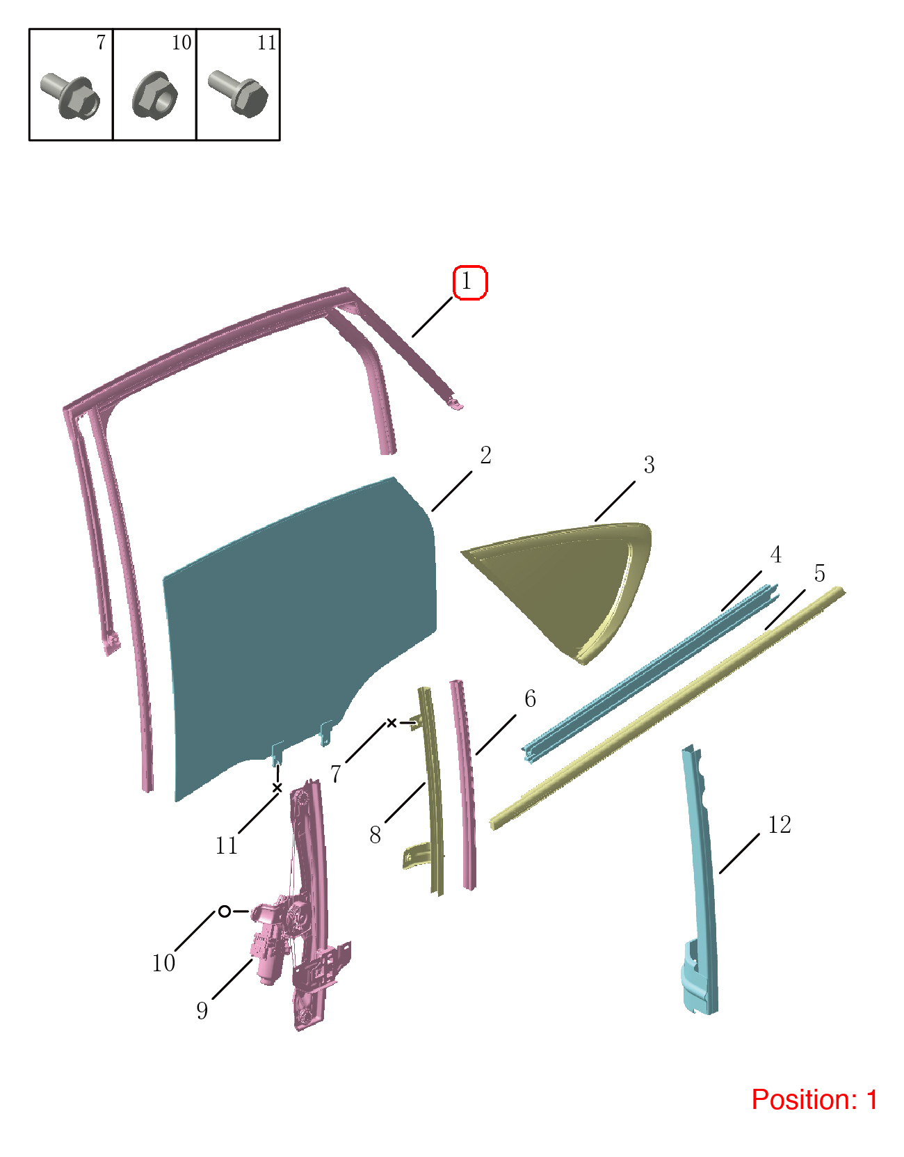 GEELY Door glass lift rubber strip OEM 5085080400 FOR Tugella 5085080400-GEELY_OEM