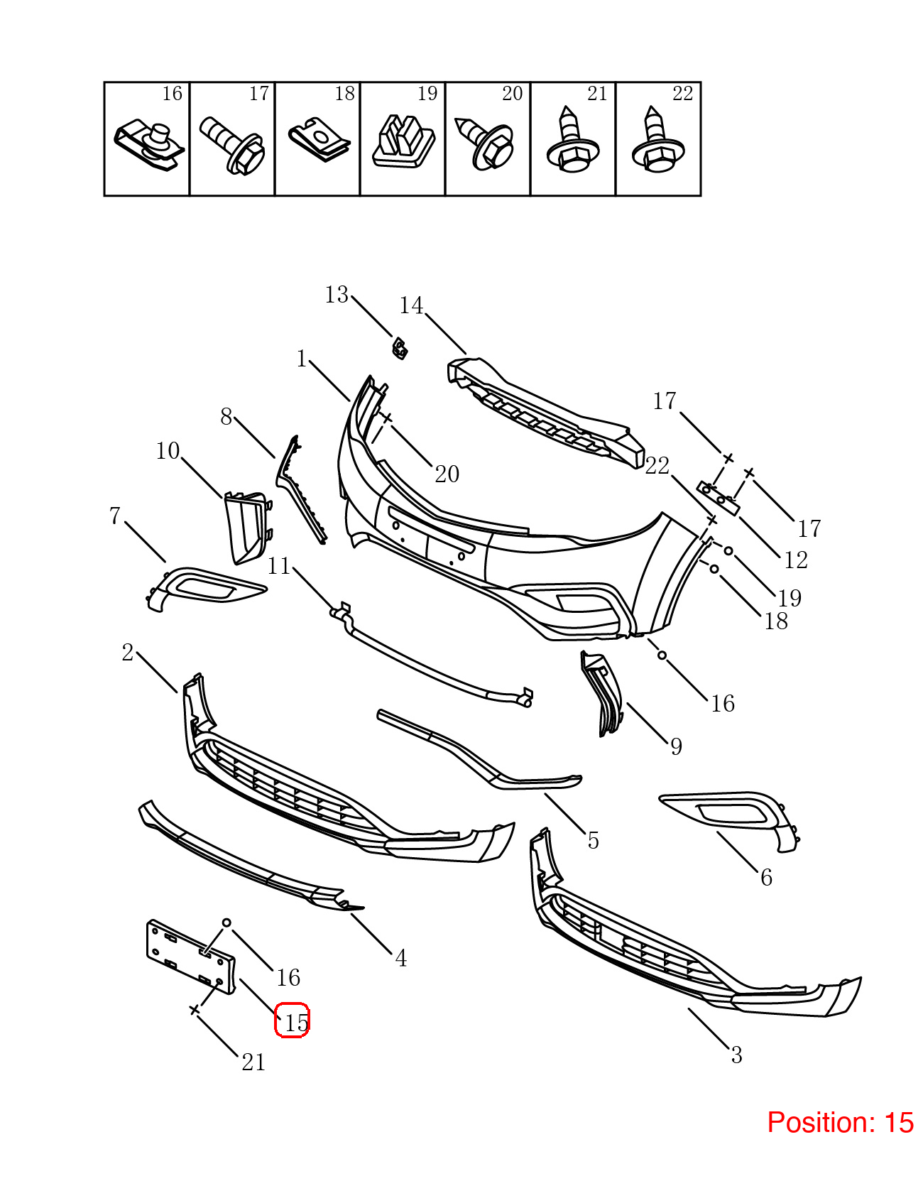 GEELY License Plate Holder OEM 6010008000661 FOR Emgrand 6010008000661-GEELY_OEM