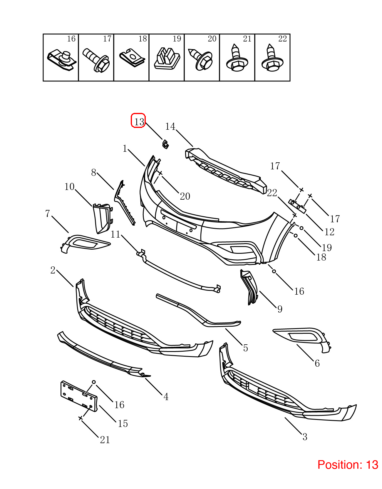 GEELY Bumper Cover Bracket OEM 6010046000 FOR Emgrand 6010046000-GEELY_OEM
