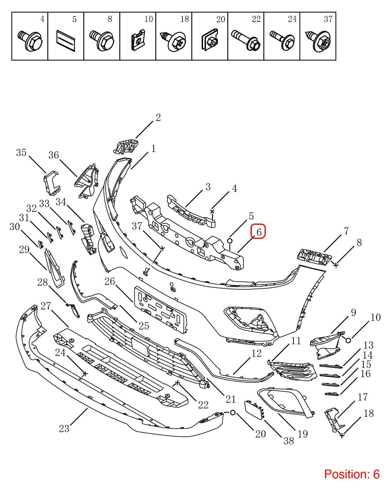 GEELY Bumper foam OEM 6010082100 FOR Coolray 6010082100-GEELY_OEM