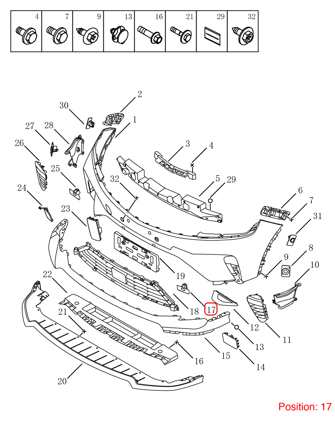 GEELY Reverse radar bracket OEM 6010083100 FOR Coolray 6010083100-GEELY_OEM