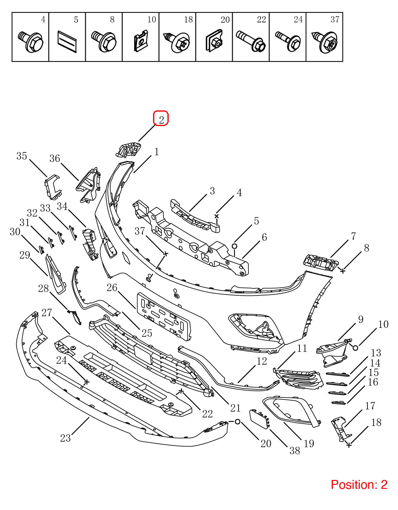 GEELY Bumper Cover Bracket OEM 6010085700 FOR Coolray 6010085700-GEELY_OEM