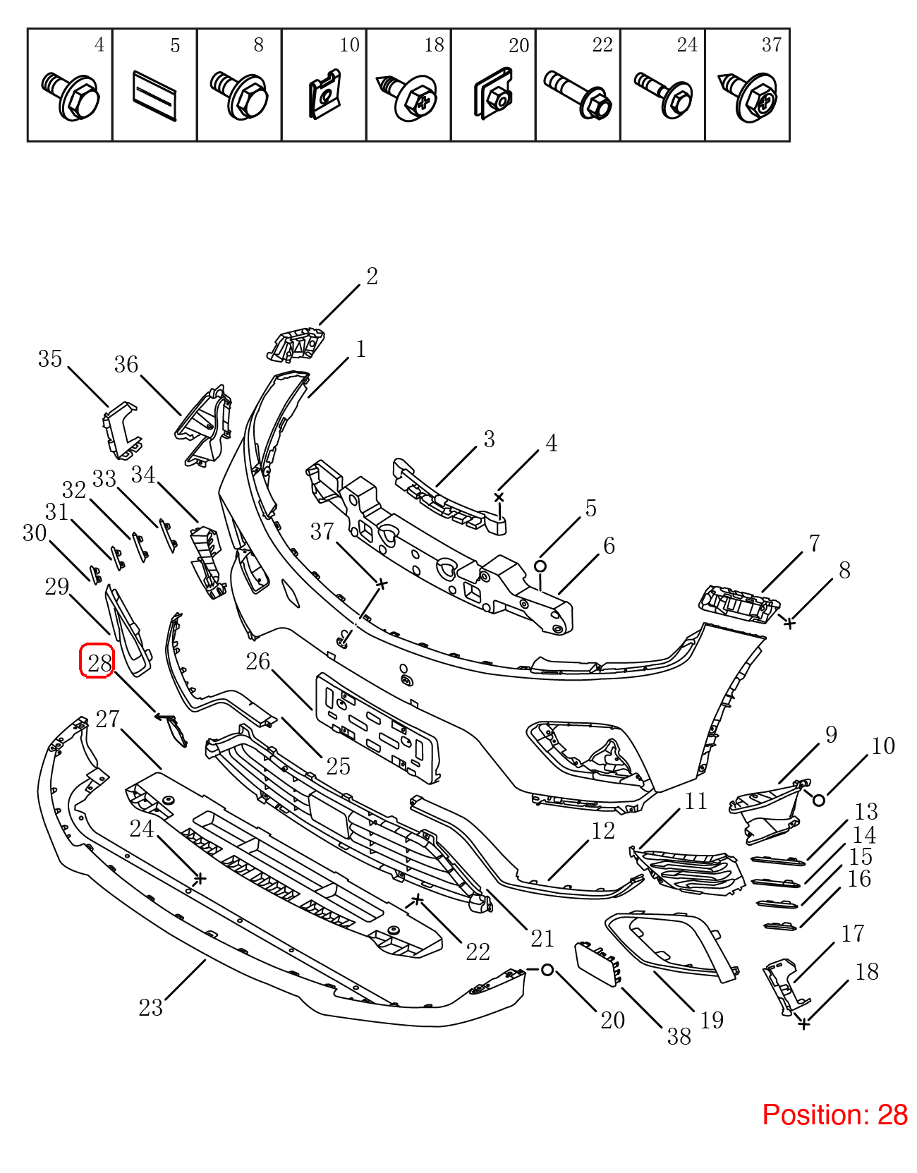 GEELY Towing Eye Cover OEM 6010091400 FOR Coolray 6010091400-GEELY_OEM