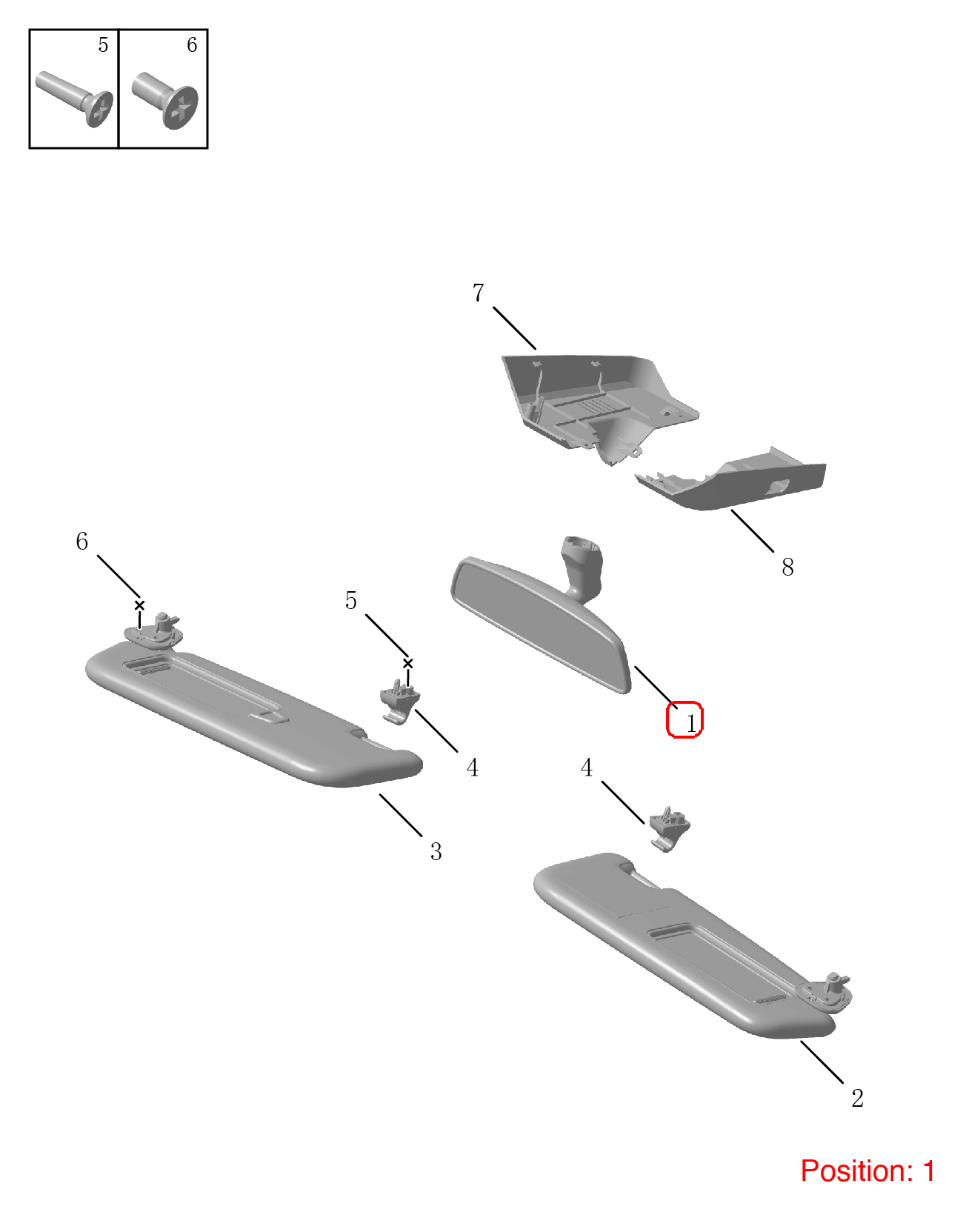 GEELY Interior mirror OEM 6015016300 FOR Tugella 6015016300-GEELY_OEM