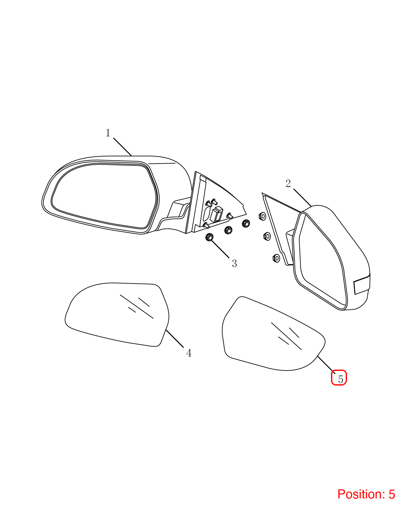 GEELY Reverse mirror glass OEM 6017002600 FOR Emgrand 6017002600-GEELY_OEM