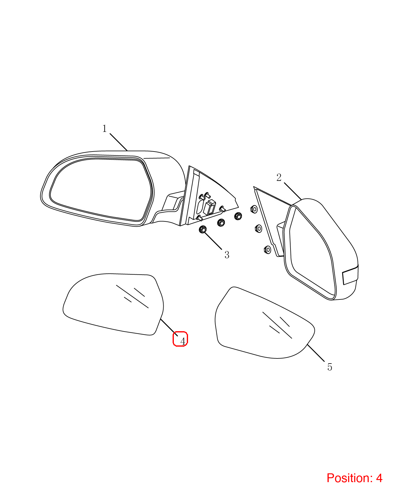 GEELY Reverse mirror glass OEM 6017002700 FOR Emgrand 6017002700-GEELY_OEM