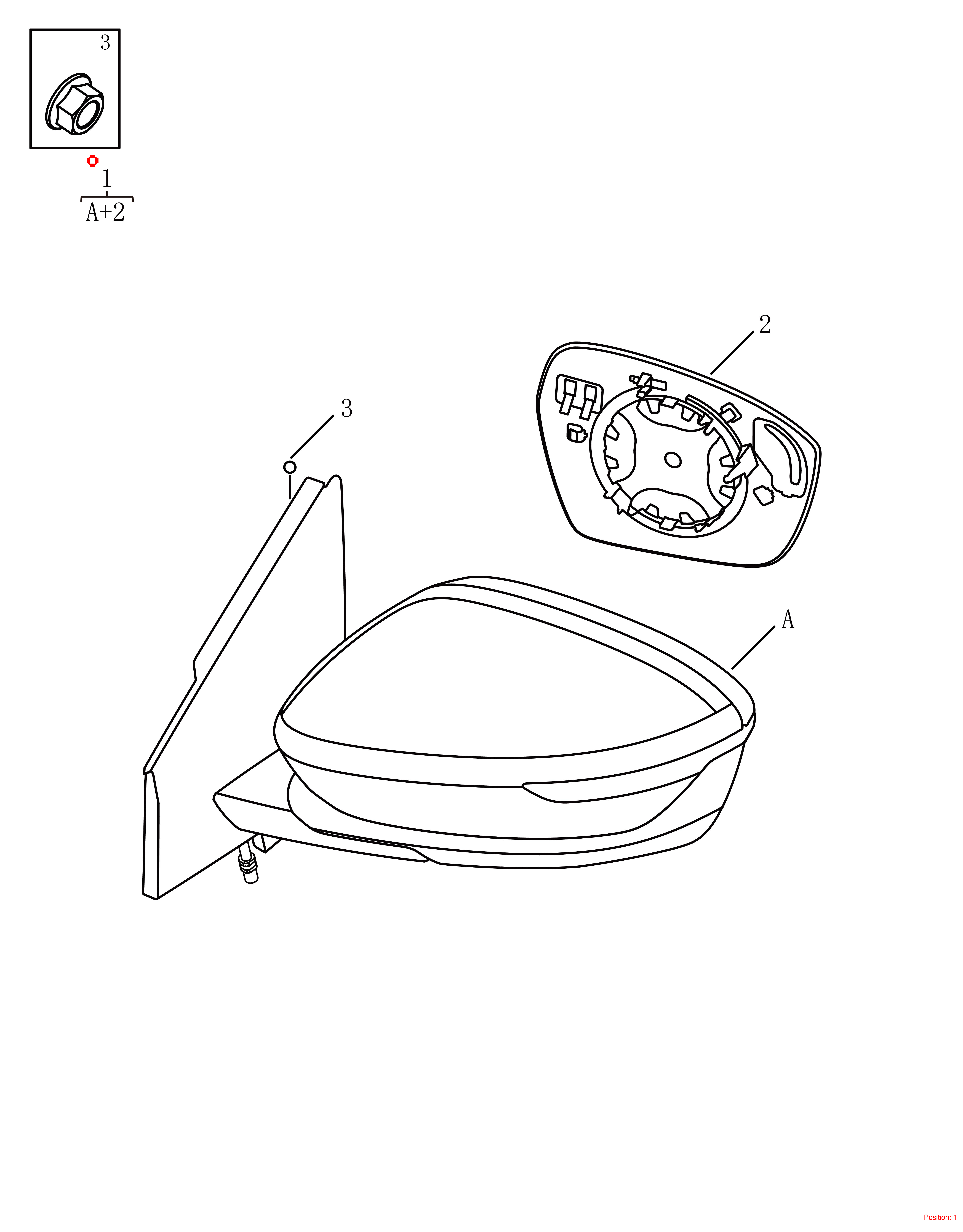 GEELY Reverse mirror assembly OEM 6017047900 FOR Coolray 6017047900-GEELY_OEM