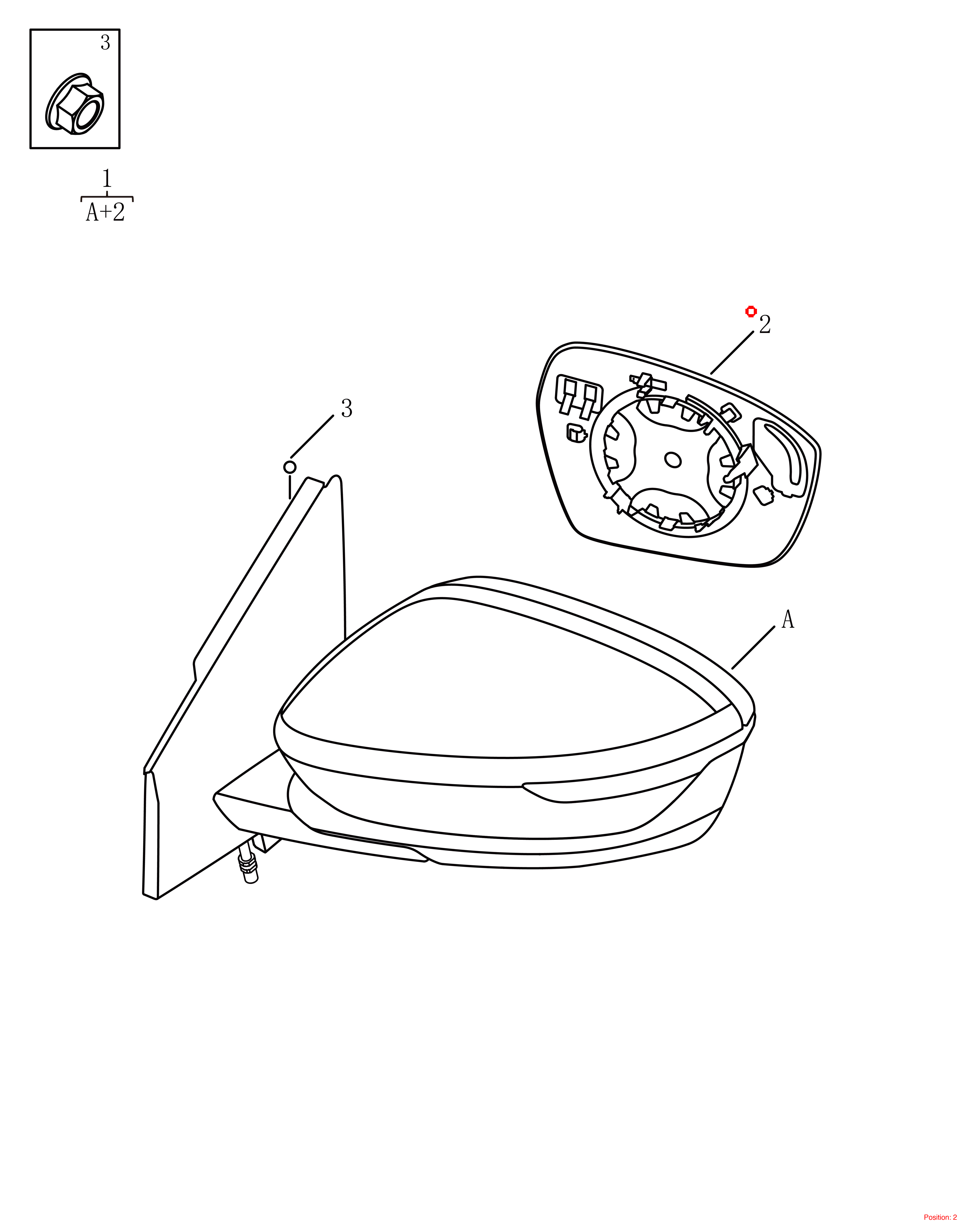 GEELY Reverse mirror glass OEM 6017052800 FOR Coolray 6017052800-GEELY_OEM