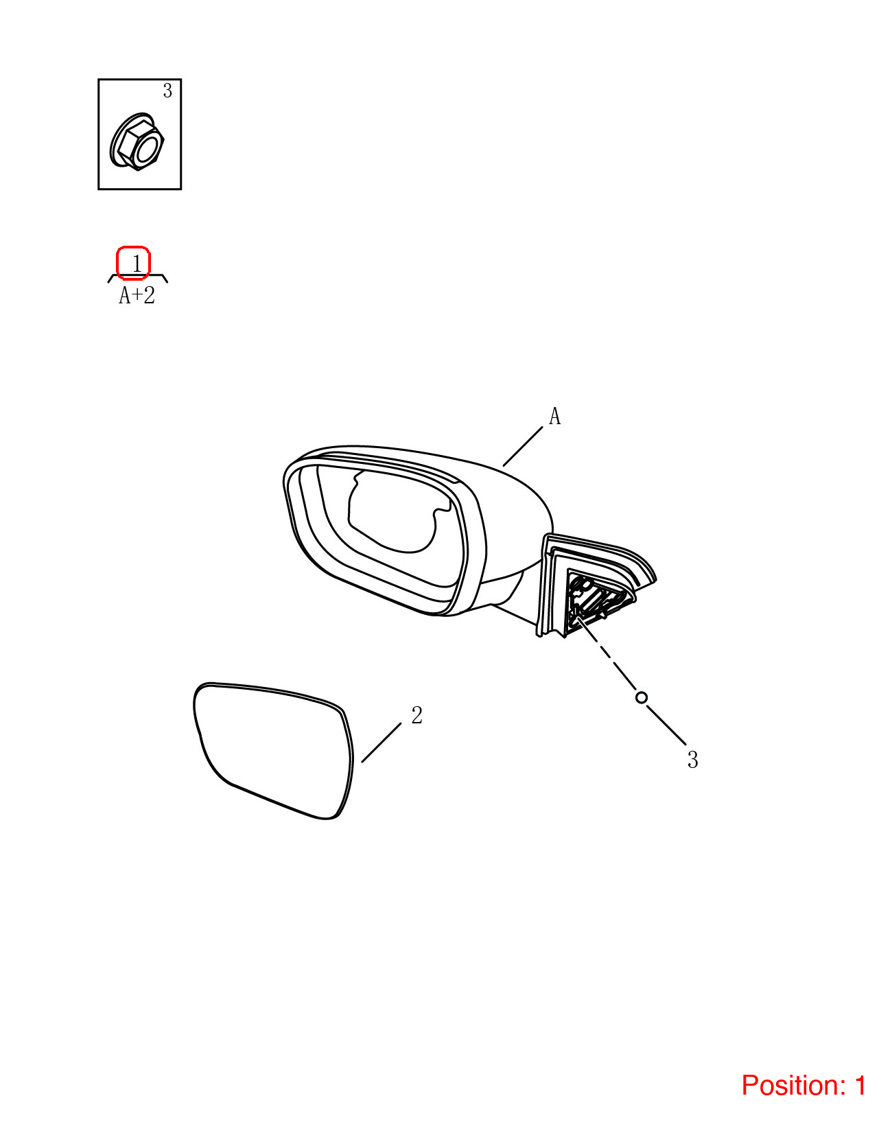 GEELY Reverse mirror assembly OEM 6017129900 FOR Emgrand 6017129900-GEELY_OEM