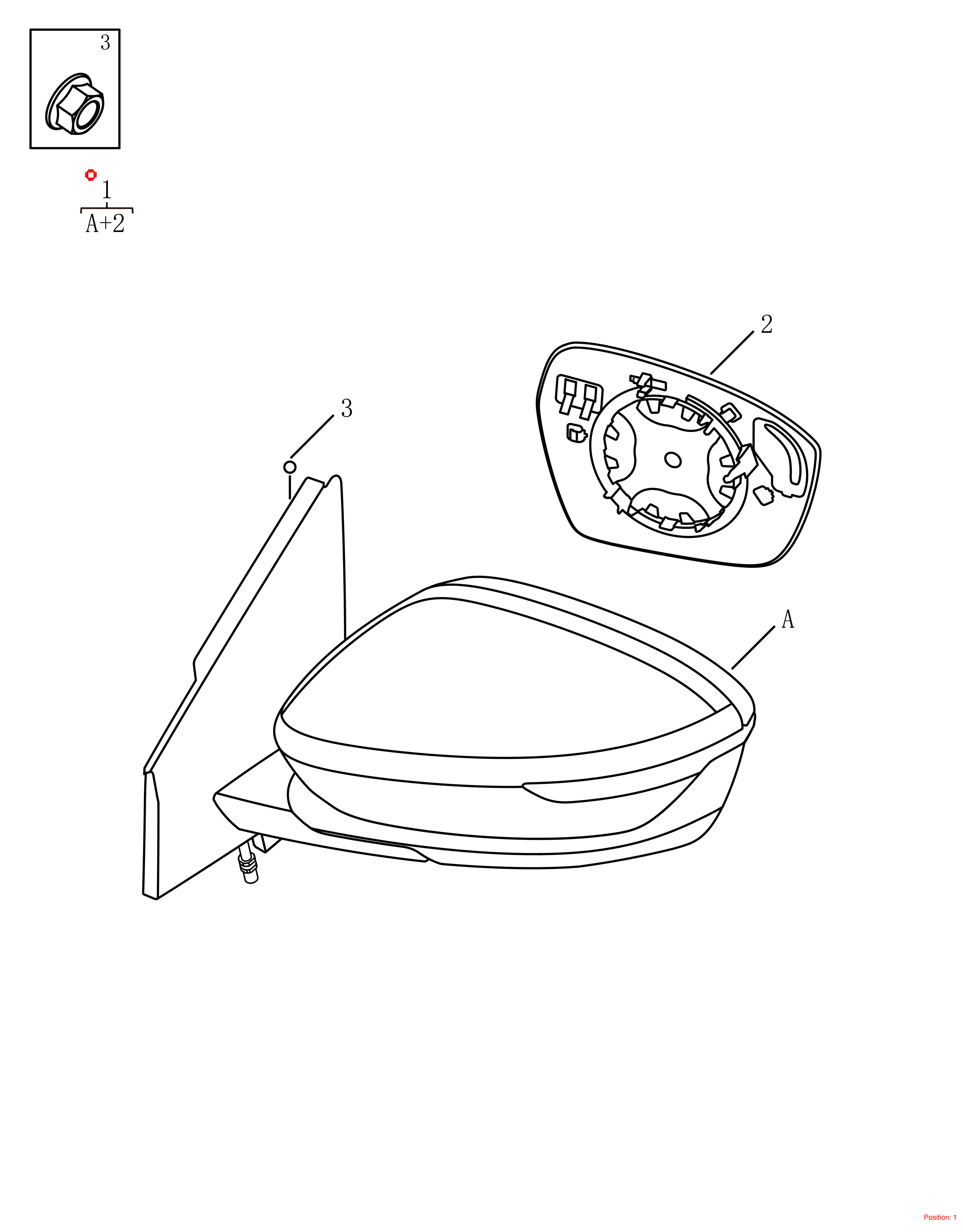 GEELY Reverse mirror assembly OEM 6017130600 FOR Coolray 6017130600-GEELY_OEM
