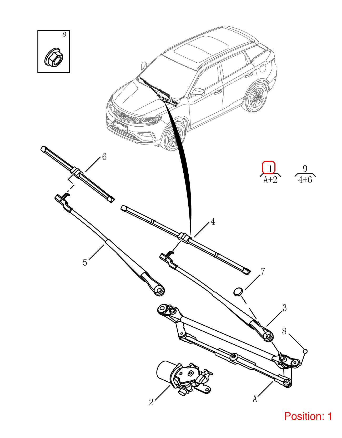 GEELY Wiper linkage motor assembly OEM 6020003600 FOR Emgrand 6020003600-GEELY_OEM