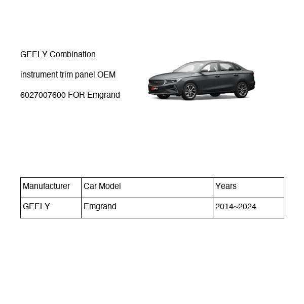 GEELY Combination instrument trim panel OEM 6027007600 FOR Emgrand 6027007600-GEELY_OEM