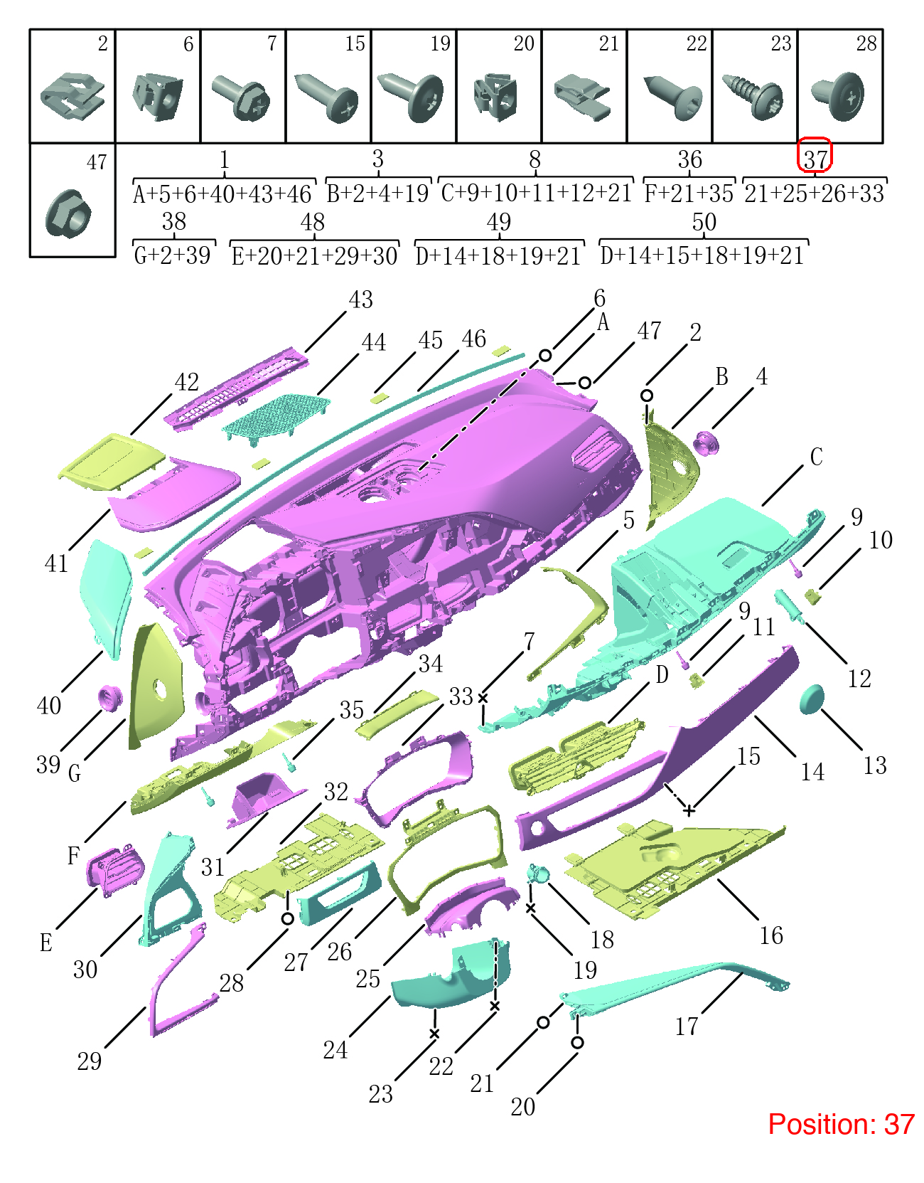 GEELY Combination instrument assembly OEM 6027141500 FOR Tugella 6027141500-GEELY_OEM
