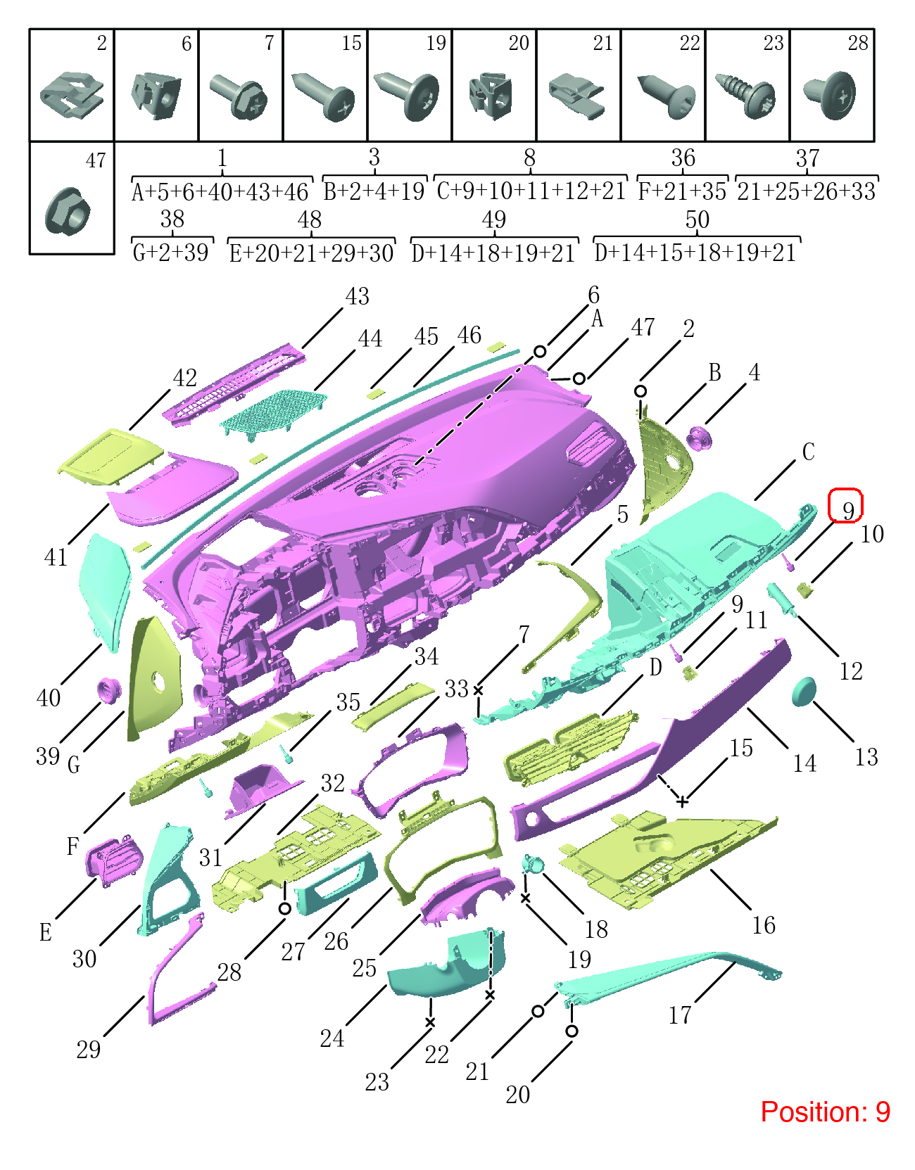 GEELY Glove compartment buffer adhesive OEM 6027142400 FOR Tugella 6027142400-GEELY_OEM