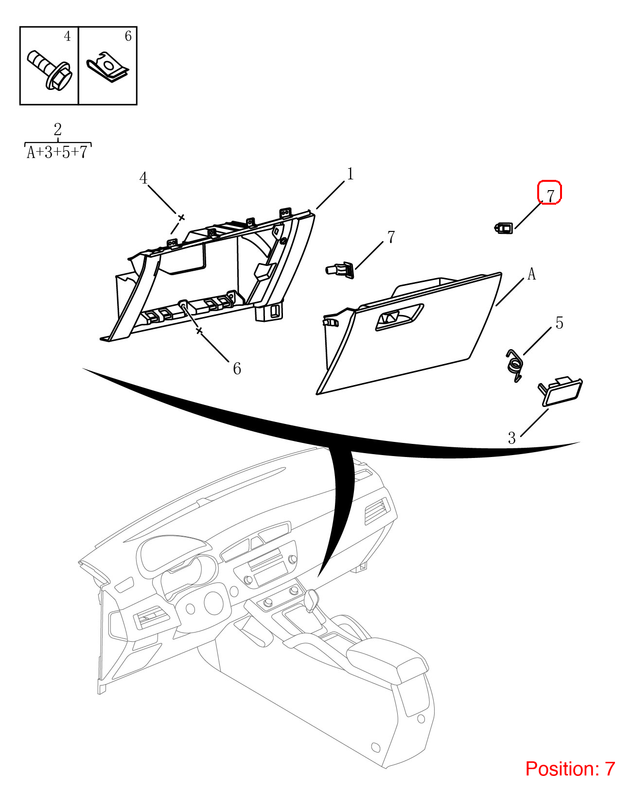 GEELY Glove compartment support rod OEM 6032031600 FOR Emgrand 6032031600-GEELY_OEM